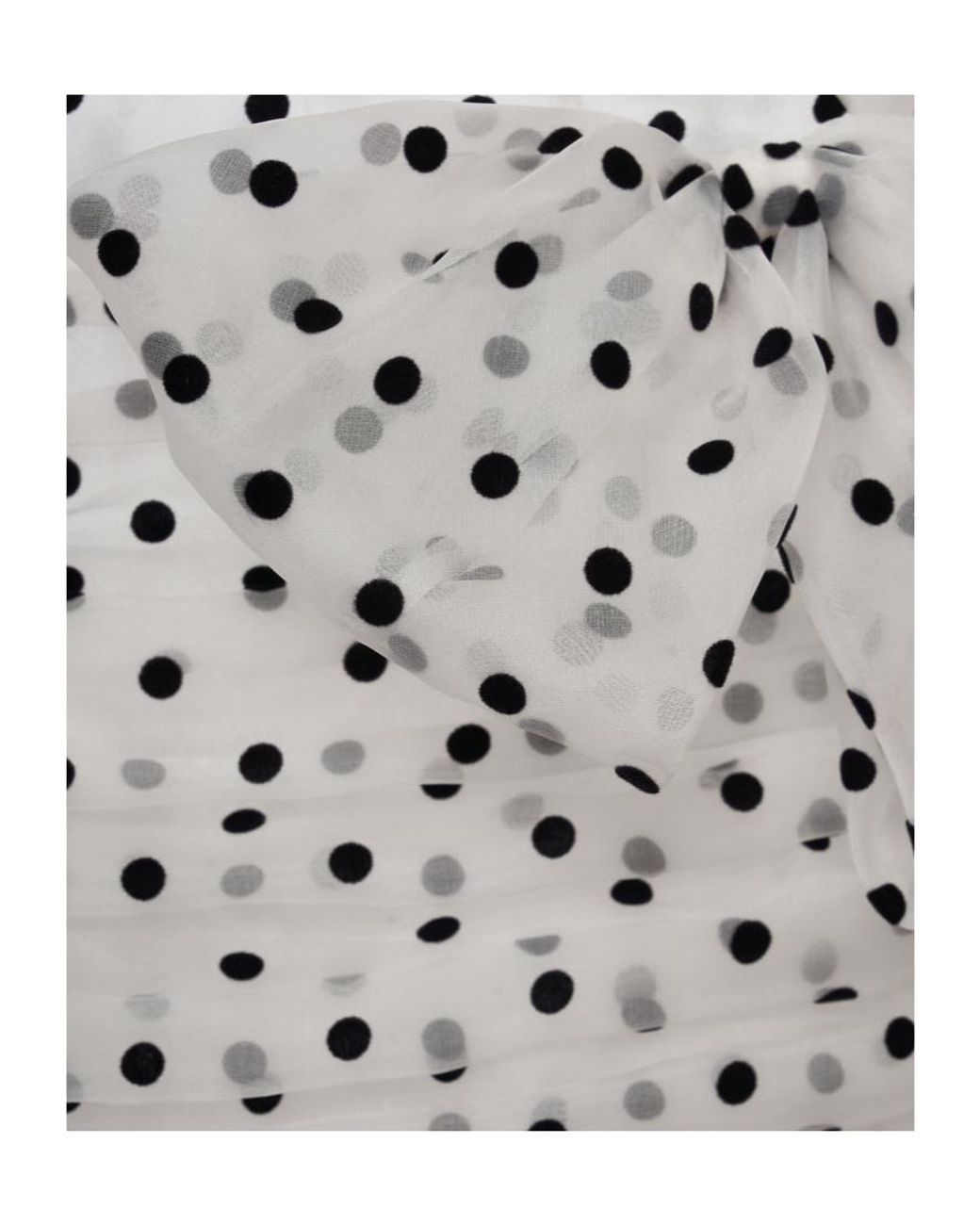 Alessandra Rich White Polka-Dot Organza Mini Dress
