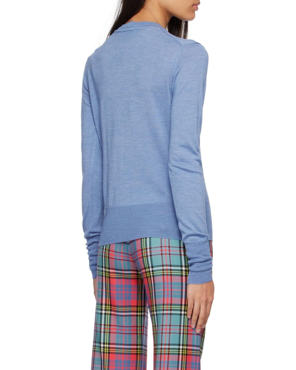 Vivienne Westwood Blue Bea Orb-Embroidered Cardigan