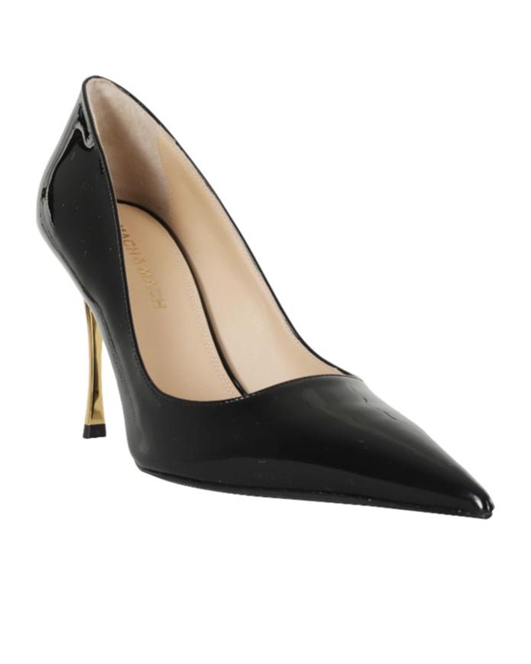 Mach & Mach Black Pointed-Toe High Heels