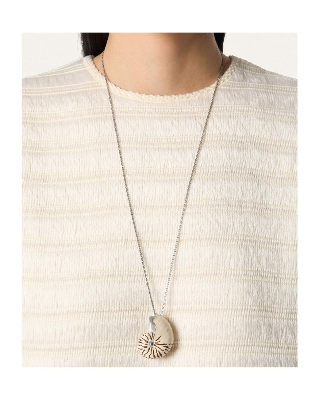 Loro Piana White Shell Necklace