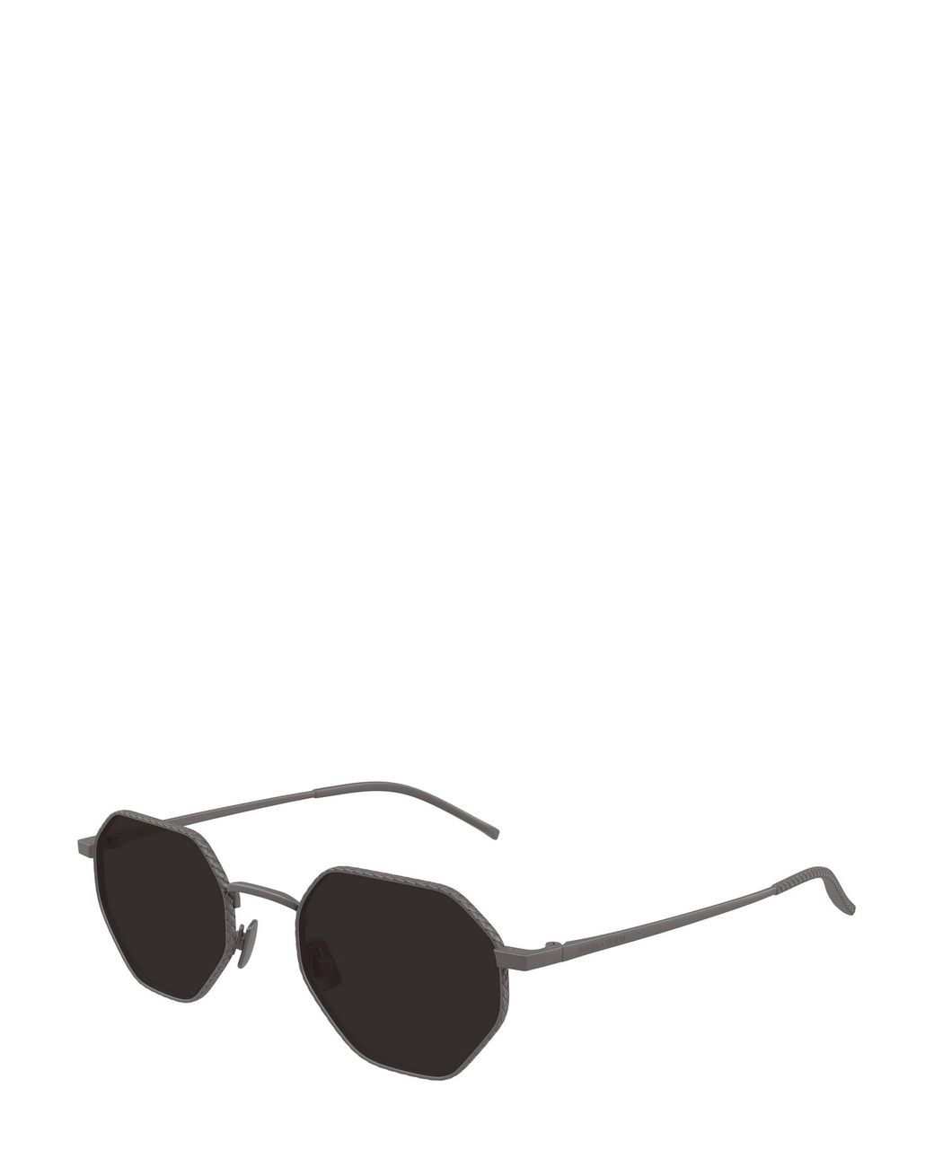 Bottega Veneta White Eyewear Geometric Frame Sunglasses for men