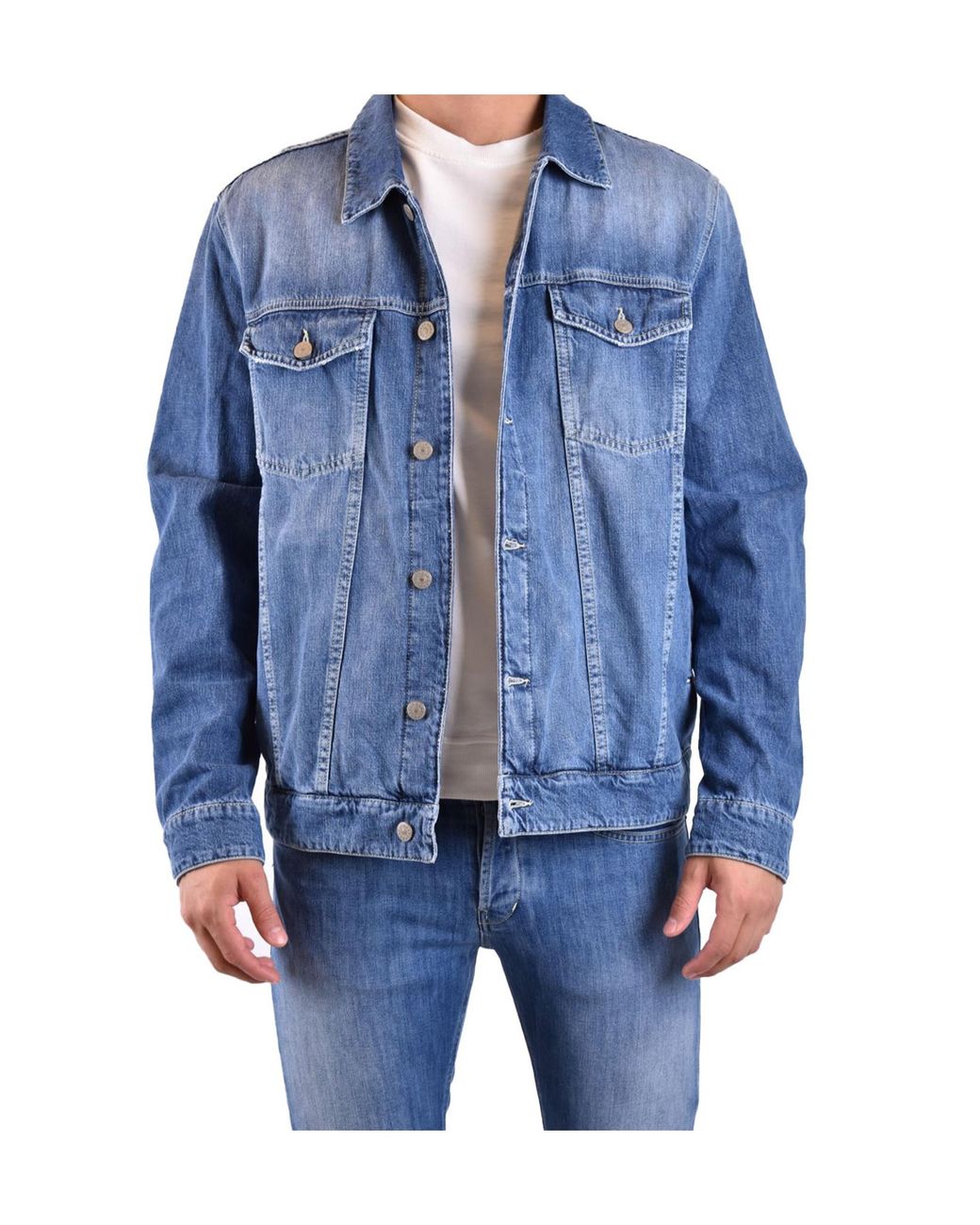 Dondup Blue Button Denim Jacket for men