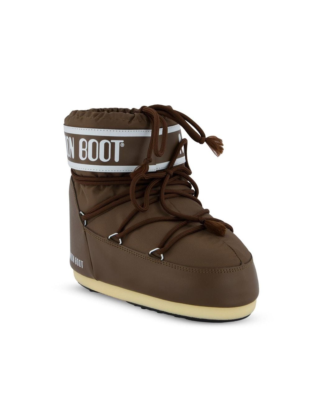 Moon Boot Brown Icon Logo Printed Lace-Up Boots