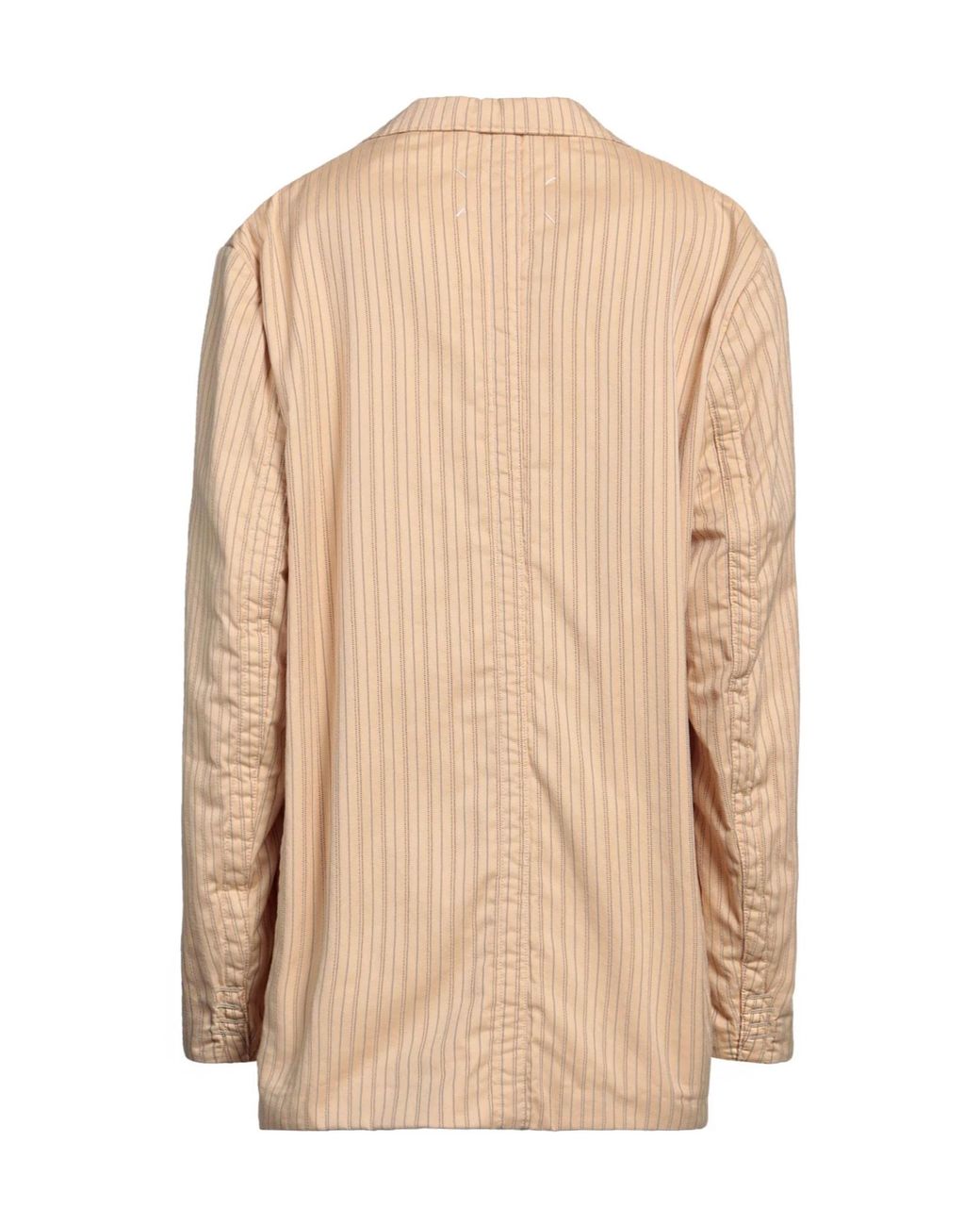 Maison Margiela Natural Vertical Striped Suit Jacket