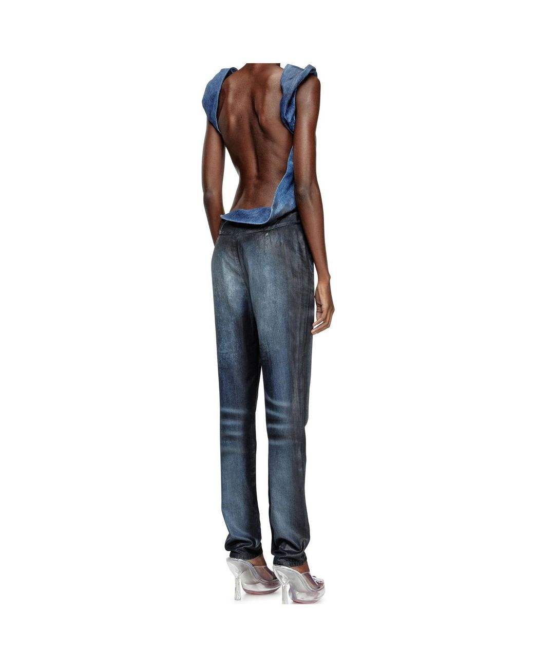 DIESEL Blue De-Clodia-Fsg Denim Jumpsuit