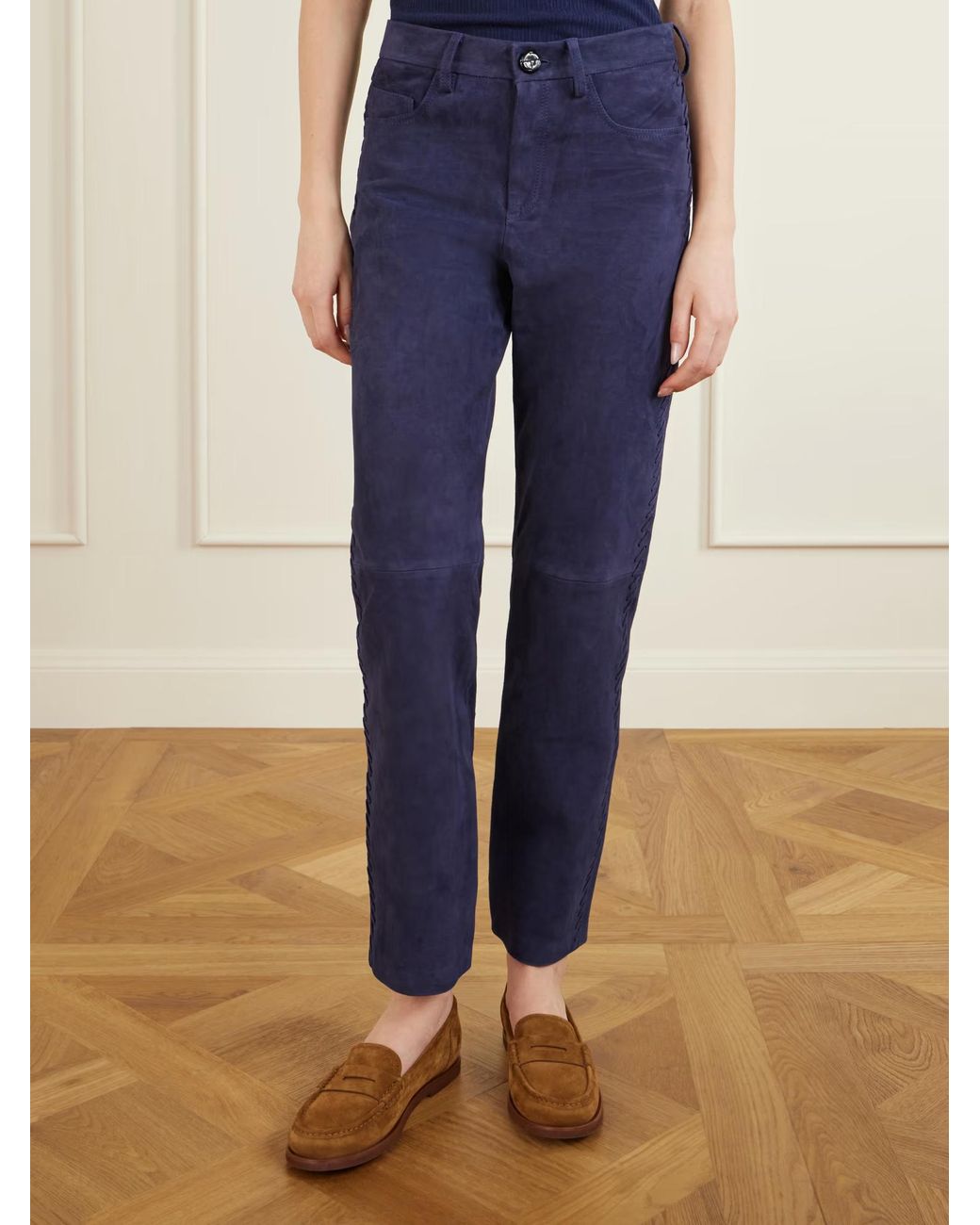 Blazé Milano Blue Paso Patchwork Casual Pants