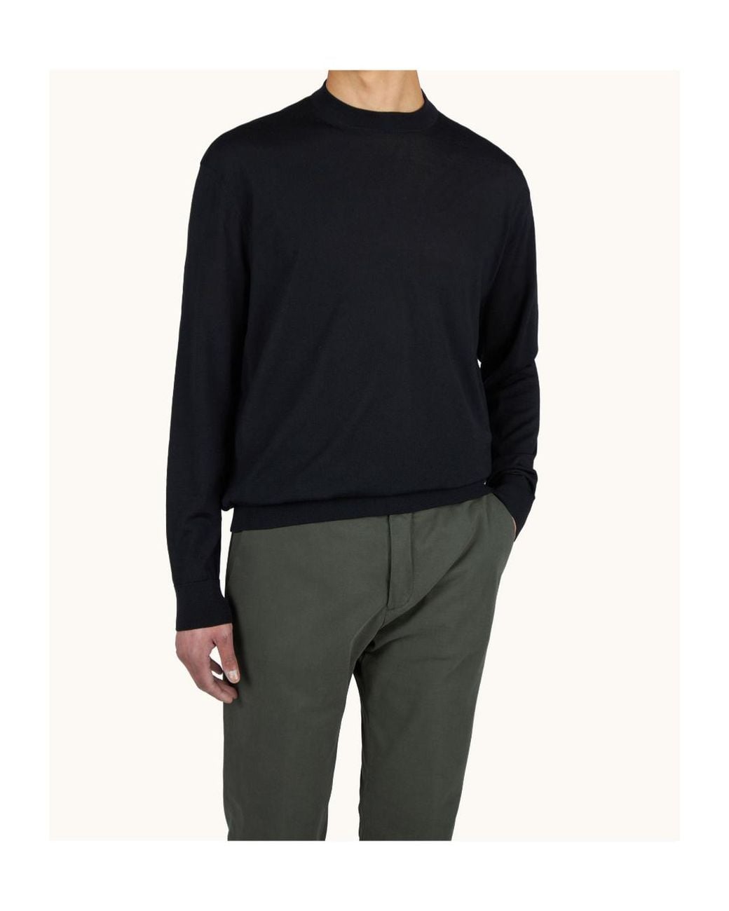 Paul & Shark Gray Crew-Neck Wool Sweater for men