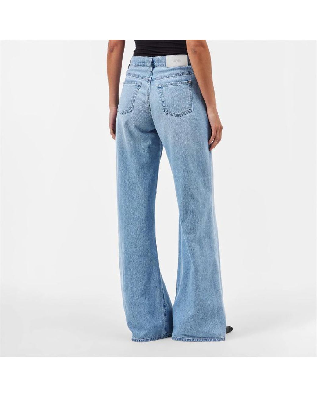 7 For All Mankind Blue Lotta Wide Leg Jeans