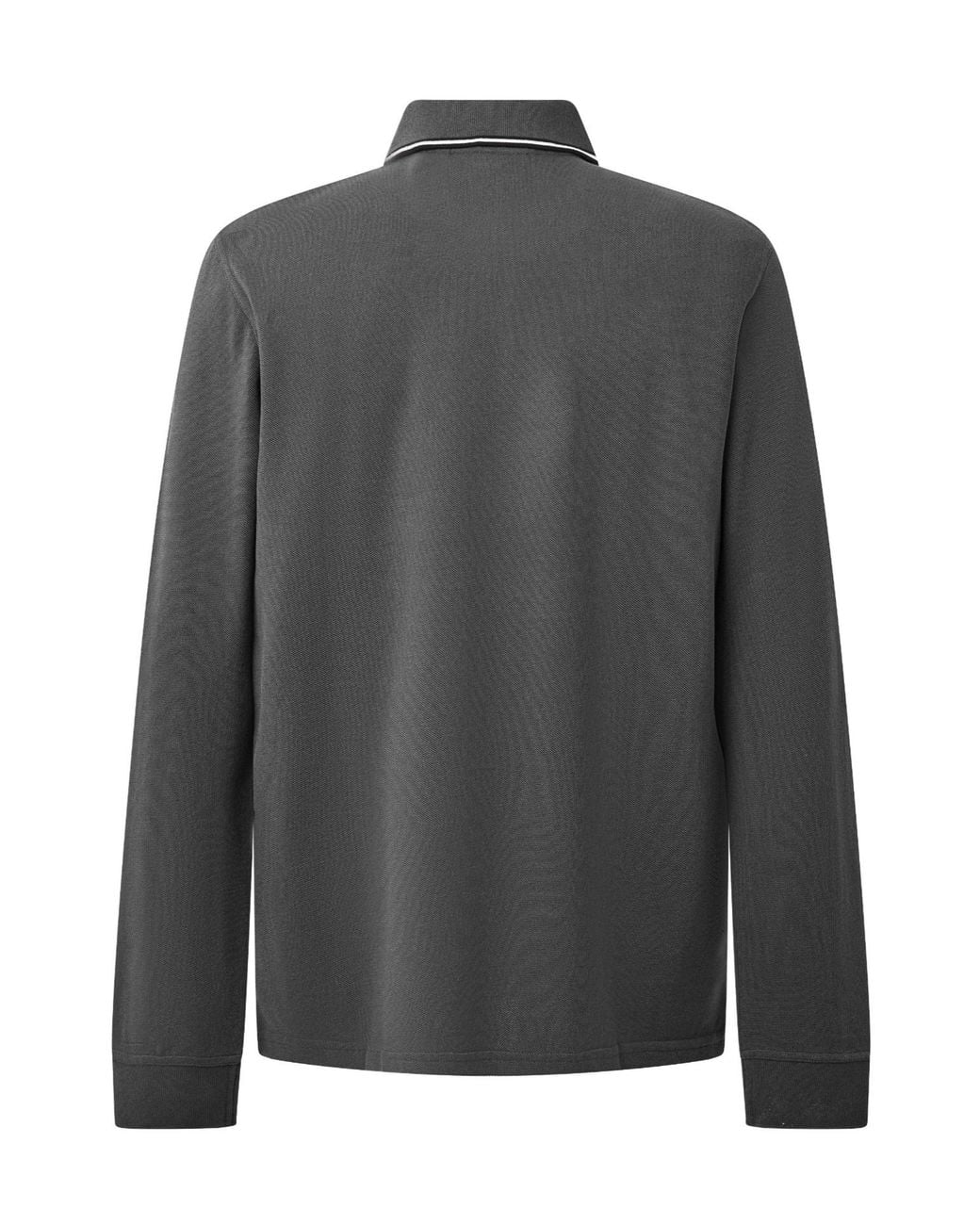 Barbour Gray Cotton Long-Sleeve Polo Shirt for men