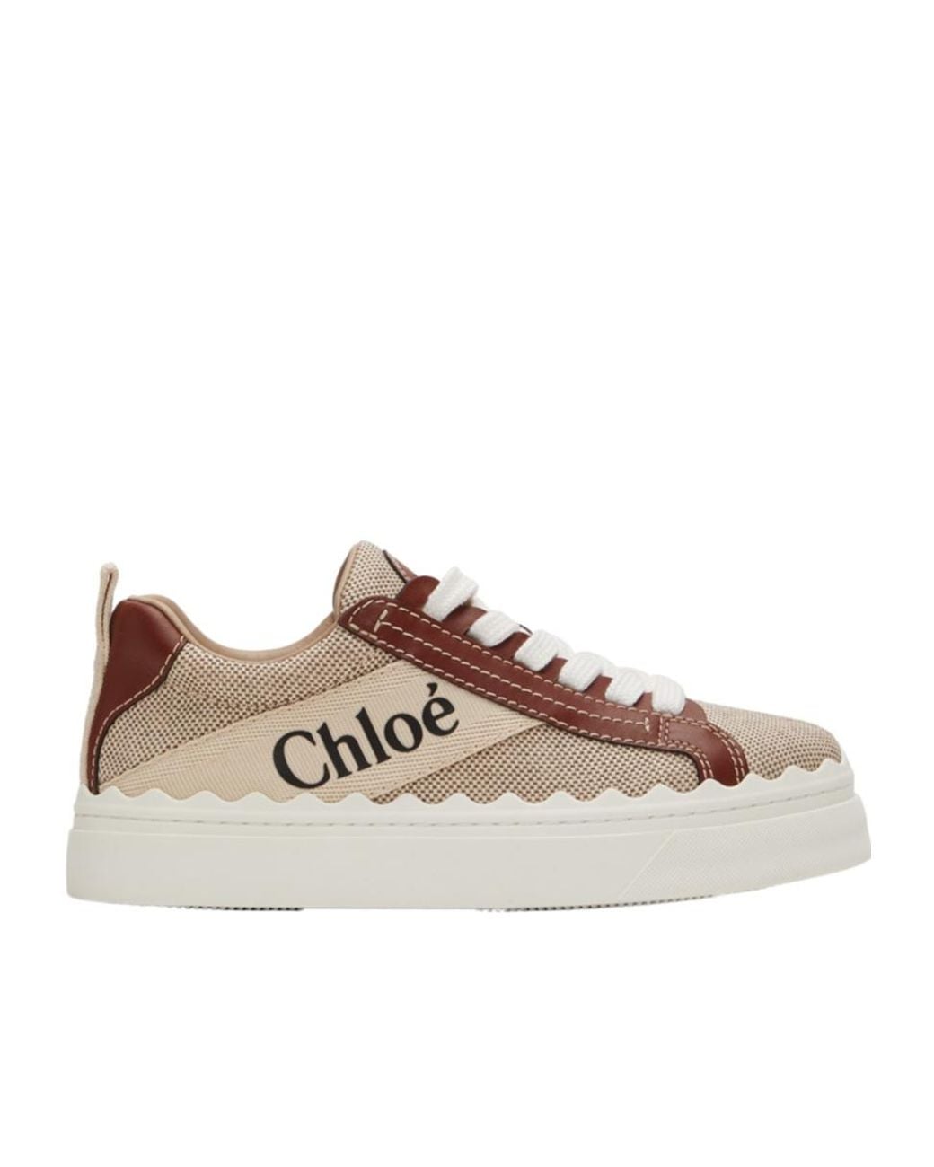 Chloé Brown Woody Low-Top Sneakers