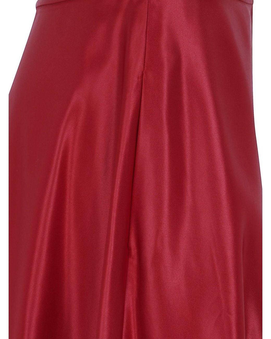 Ralph Lauren Red Lauren Satin A-Line Skirt