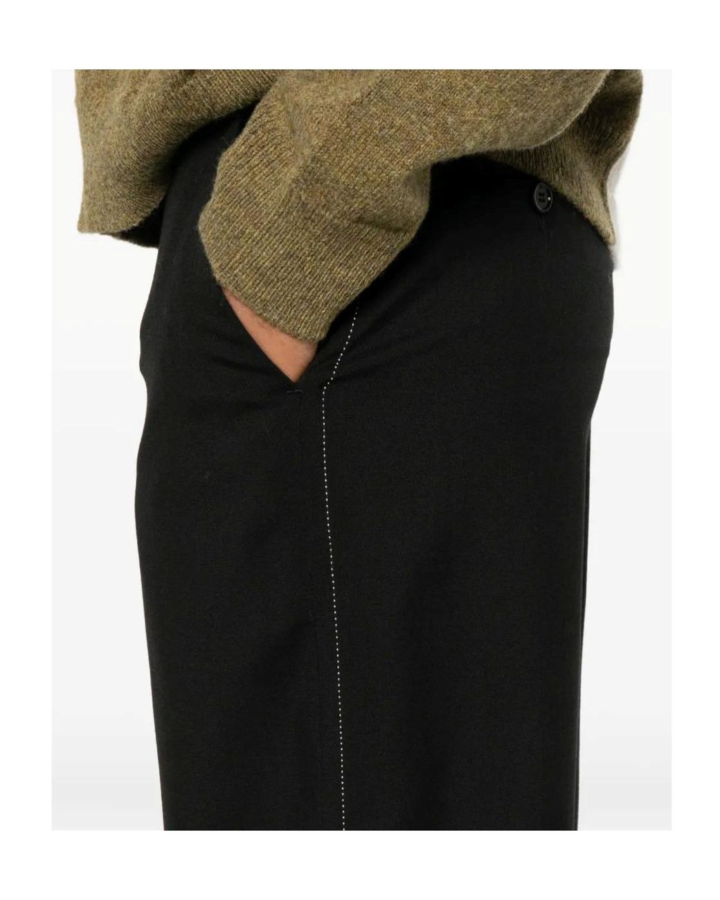 Marni Black Side-Pockets Straight Trousers