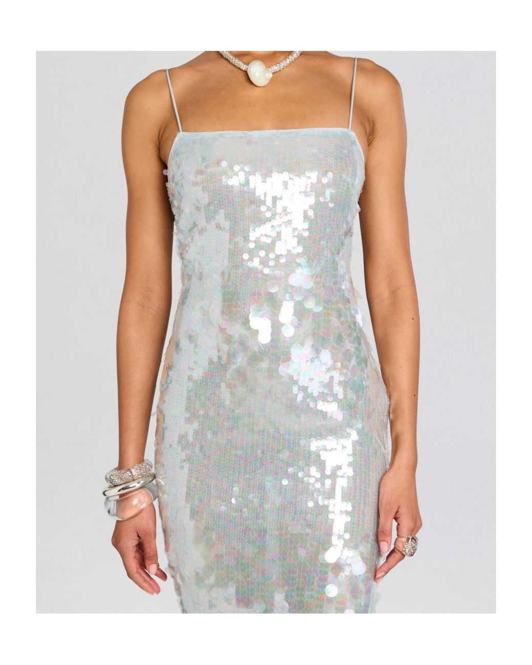 retroféte White Retrofete Alana Sequin Dress
