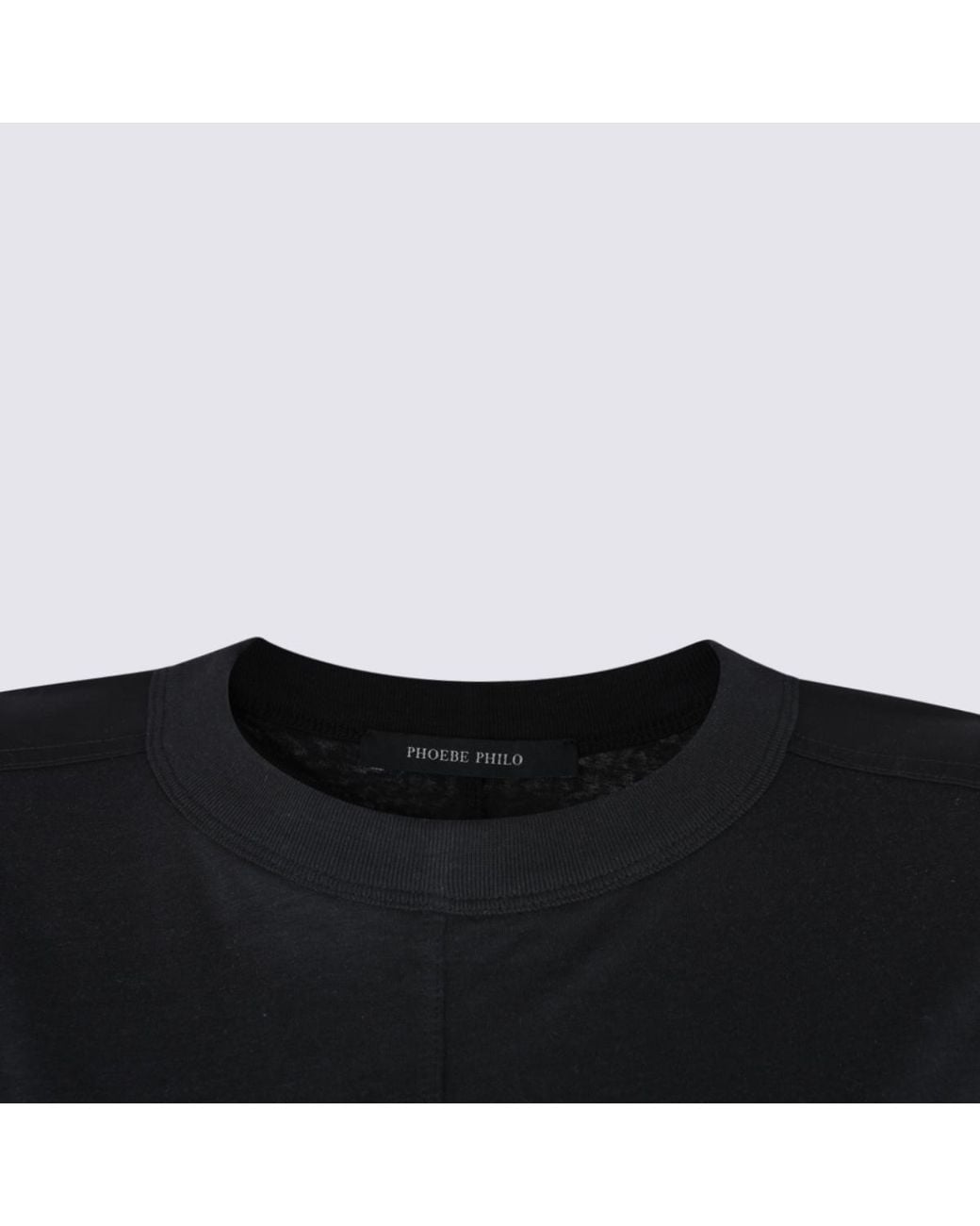 Phoebe Philo Black Long-Sleeve Panelled Top