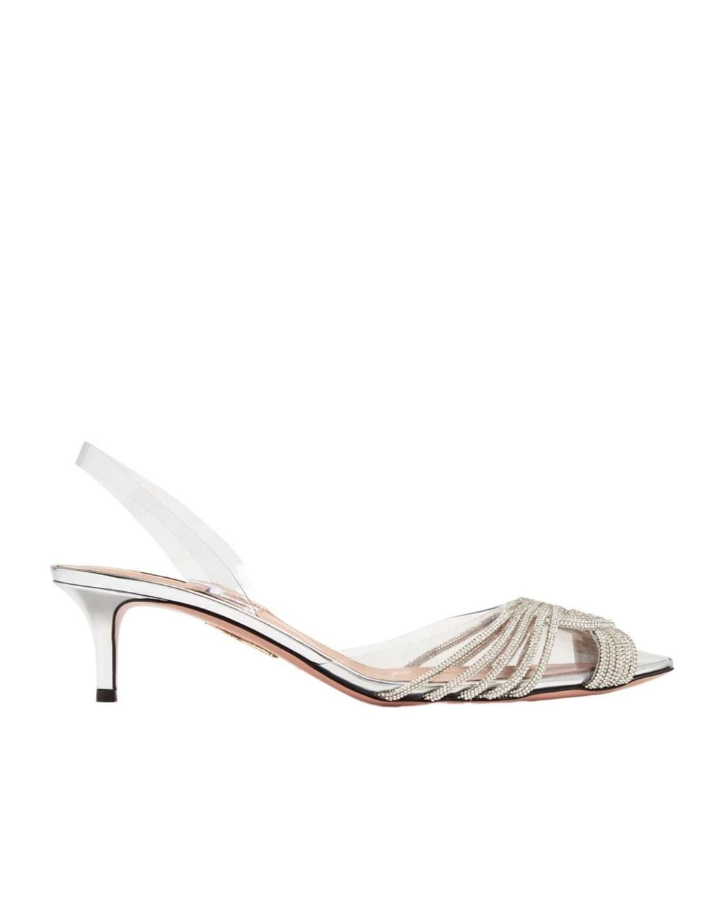Aquazzura Natural Gatsby Slingback Pointed Toe Pumps