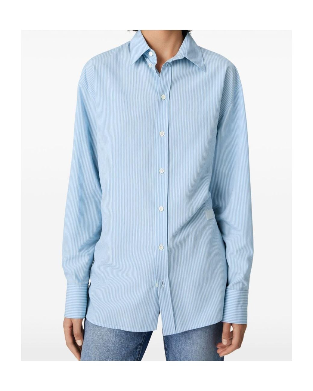 MM6 by Maison Margiela Blue Tie-Back Shirt