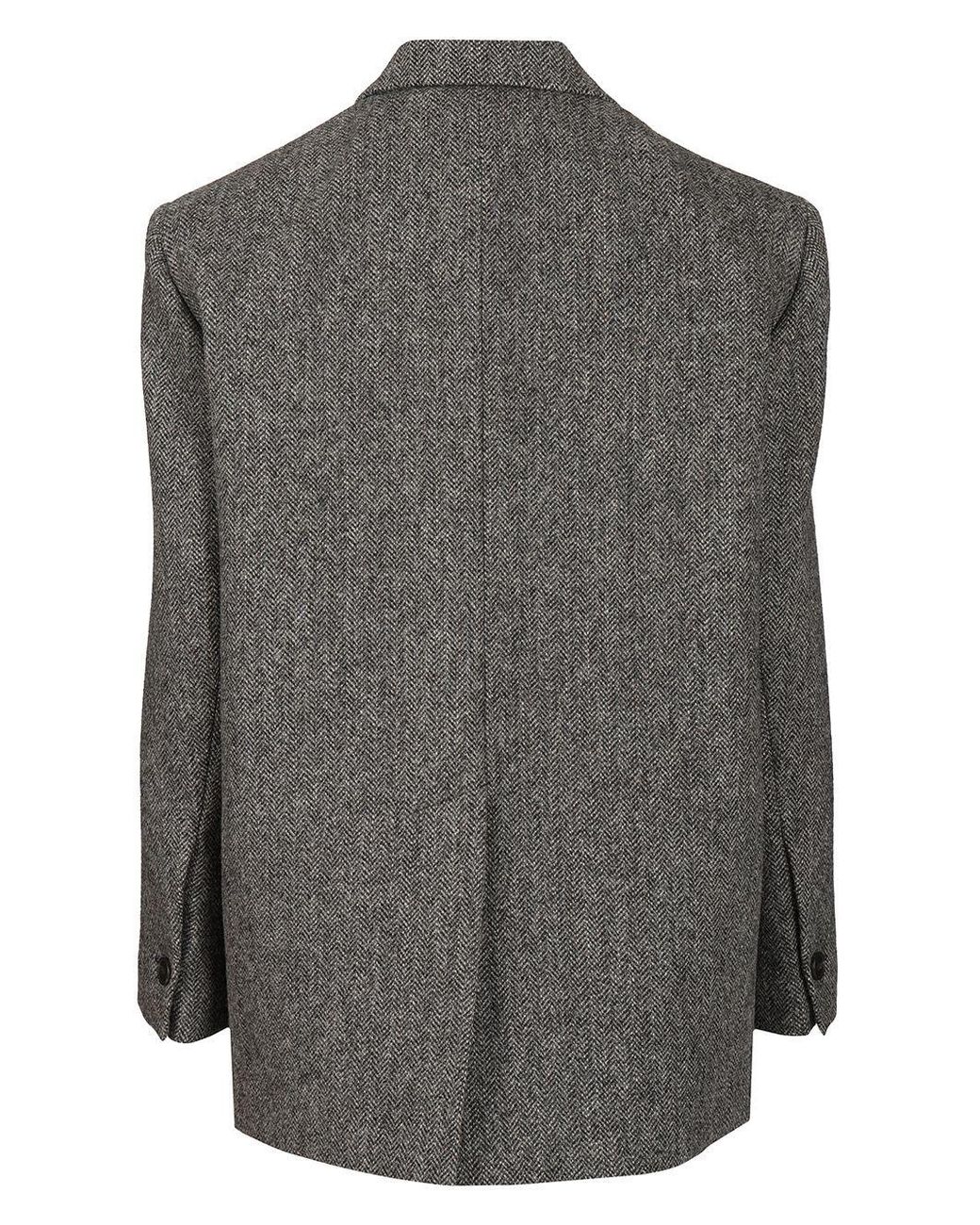 Weekend by Maxmara Gray Single-Breasted Tailored Blazer
