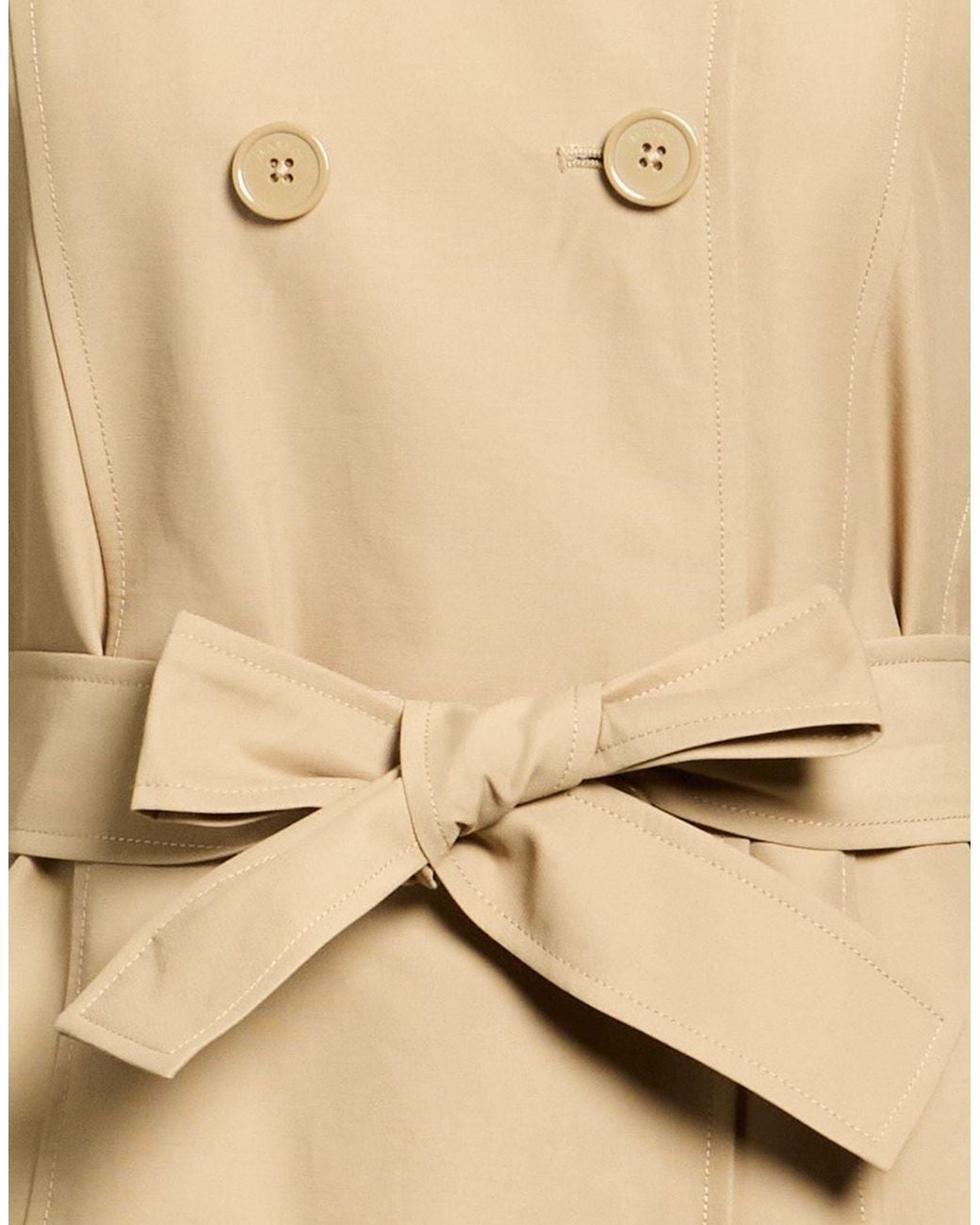 MAX&Co. Natural Classic Solid Color Trench Coat