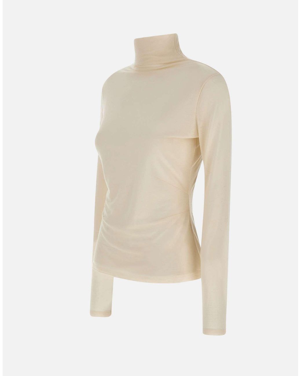Boss White Boss High-Neck Jersey Top