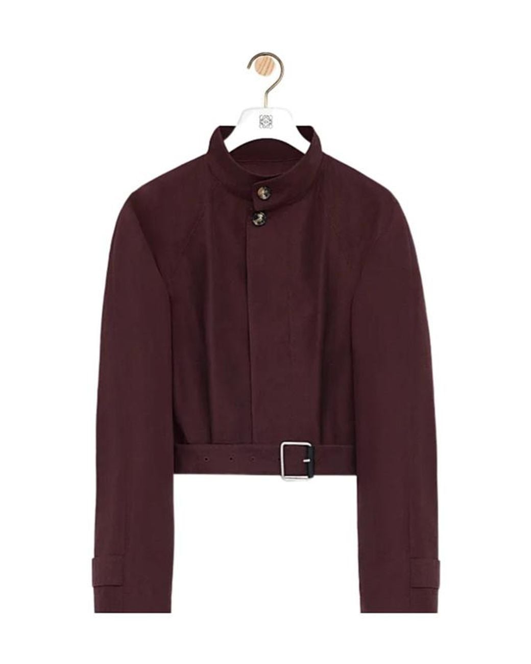 Loewe Purple Cropped Trench Coat