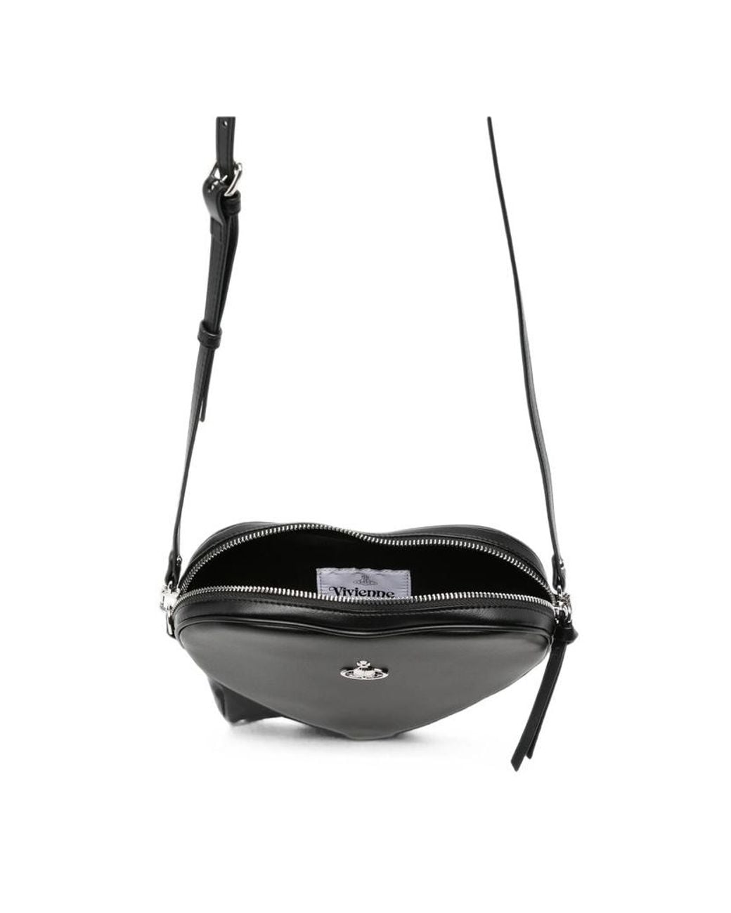 Vivienne Westwood Black Alexa Heart Shoulder Bag