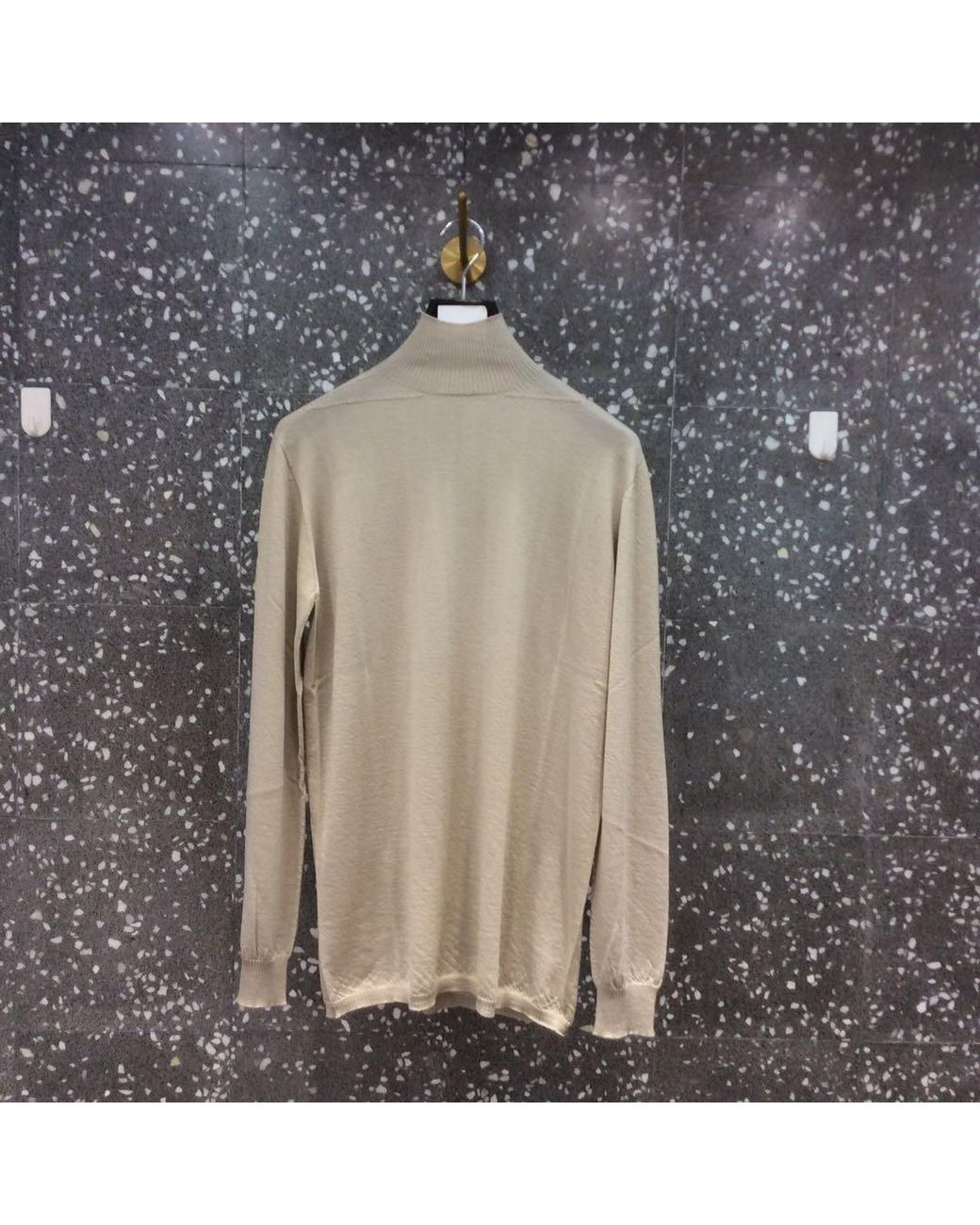 Rick Owens Gray High-Necked Sweater for men