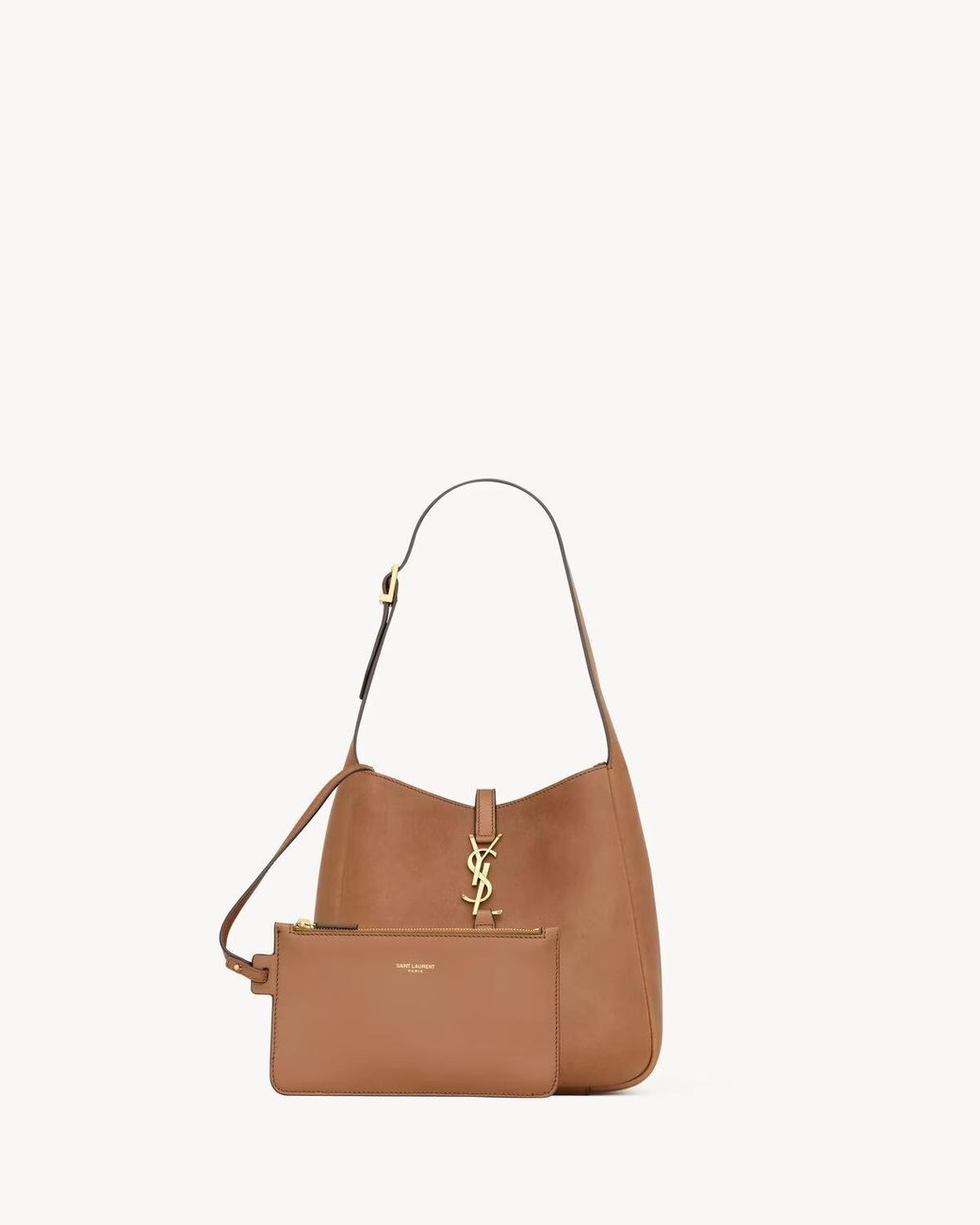 Saint Laurent Brown Le 5 À 7 Supple Small Shoulder Bag