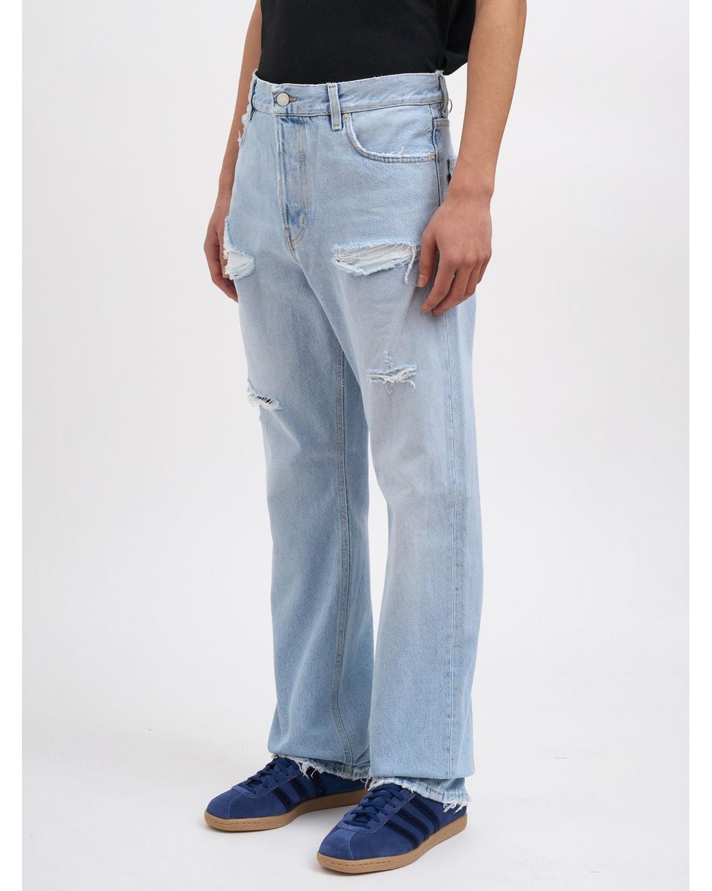 Haikure Blue Logo Jeans for men