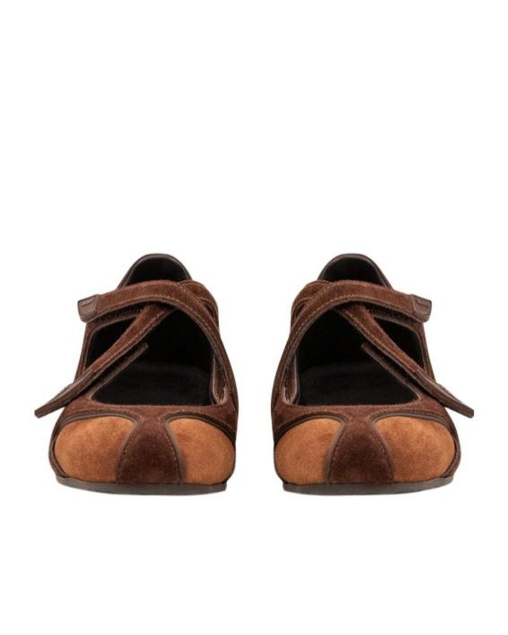 The Attico Brown The Logo Printed Ballet Flats