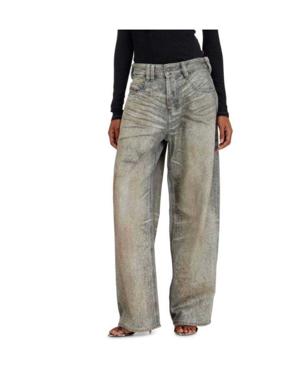 DIESEL Gray 1997 D Enim M Fsi 2 Wide-Leg Jeans for men
