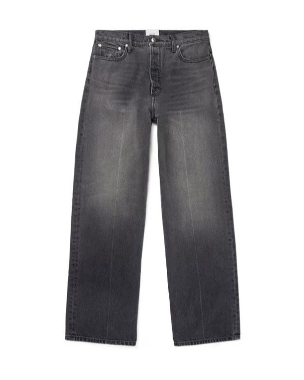 Rhude Gray Belt-Loop Jeans for men
