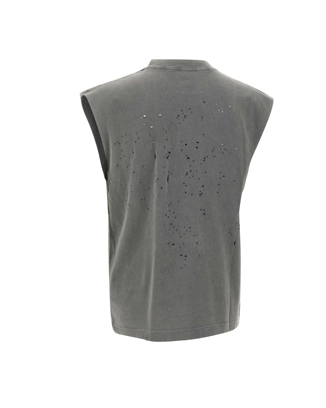 Satisfy Gray Mothtech Distressed Sleeveless T-Shirt for men