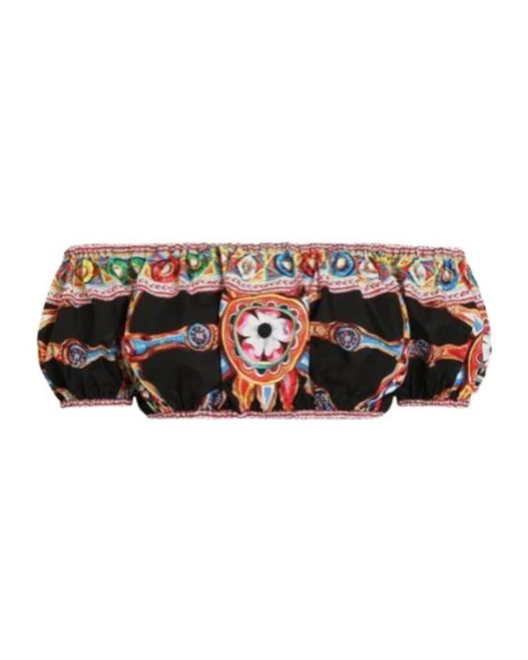 Dolce & Gabbana Black Carretto Printed Top