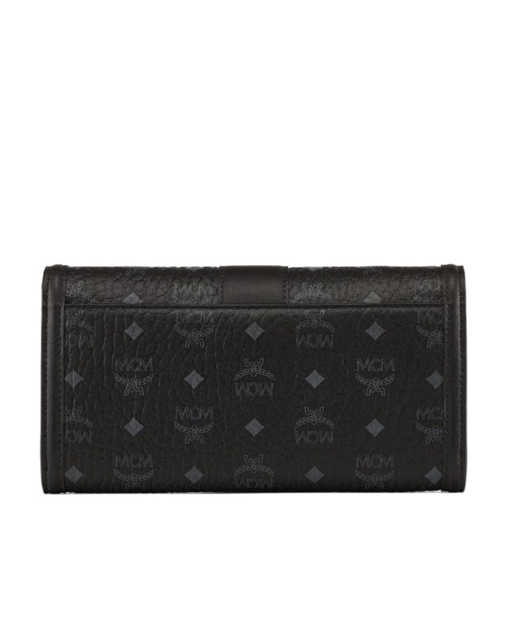 MCM Black Tracy Chain-Linked Large Crossbody Wallet