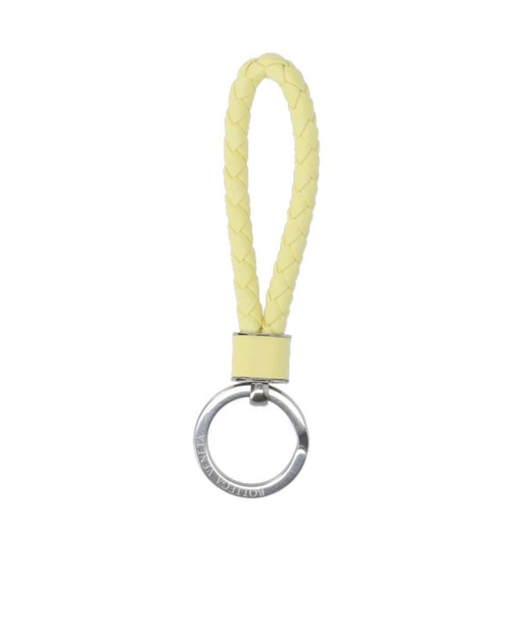 Bottega Veneta Metallic Intreccio Key Ring
