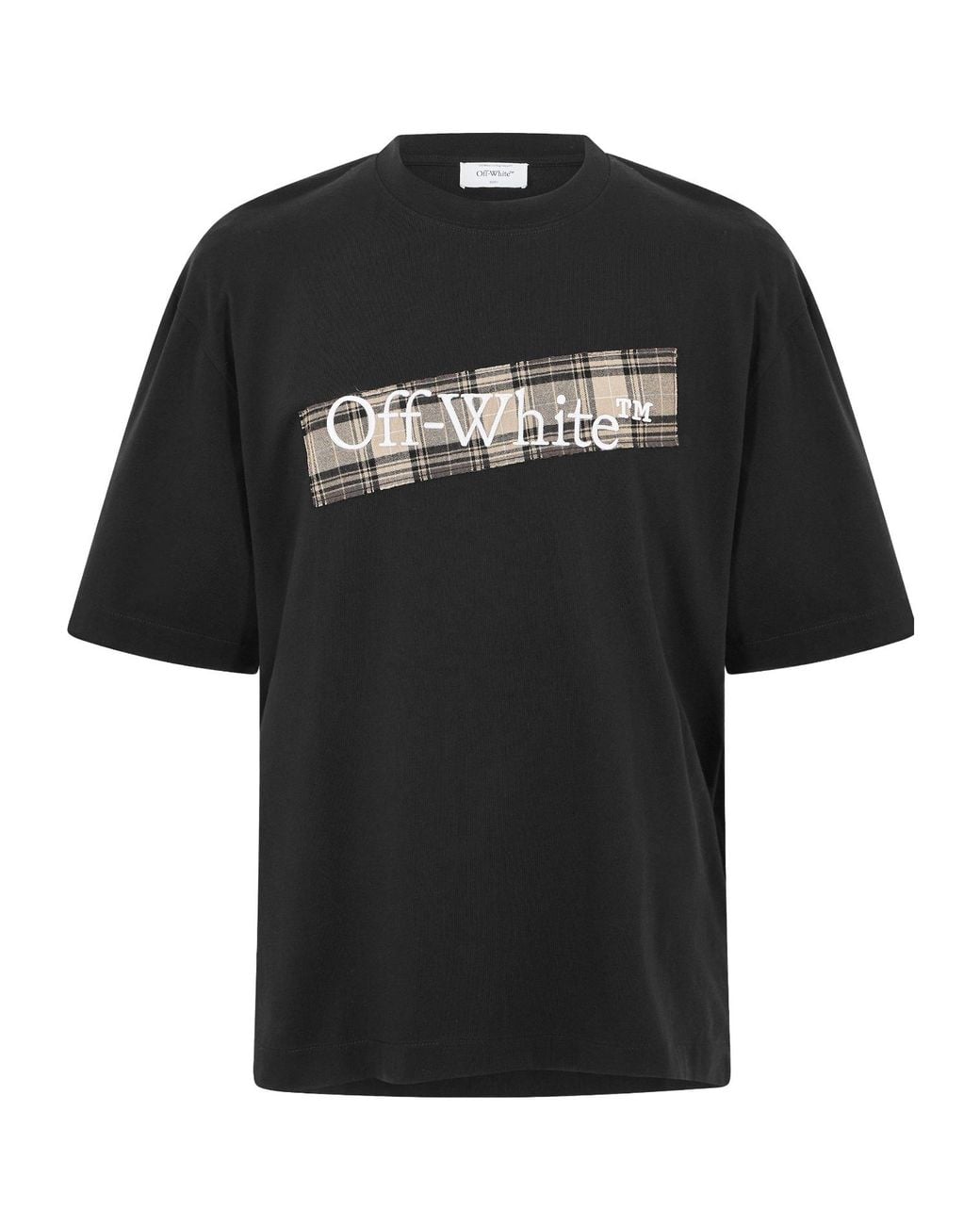 Off-White c/o Virgil Abloh Black Regular Fit Flannel T-Shirt for men