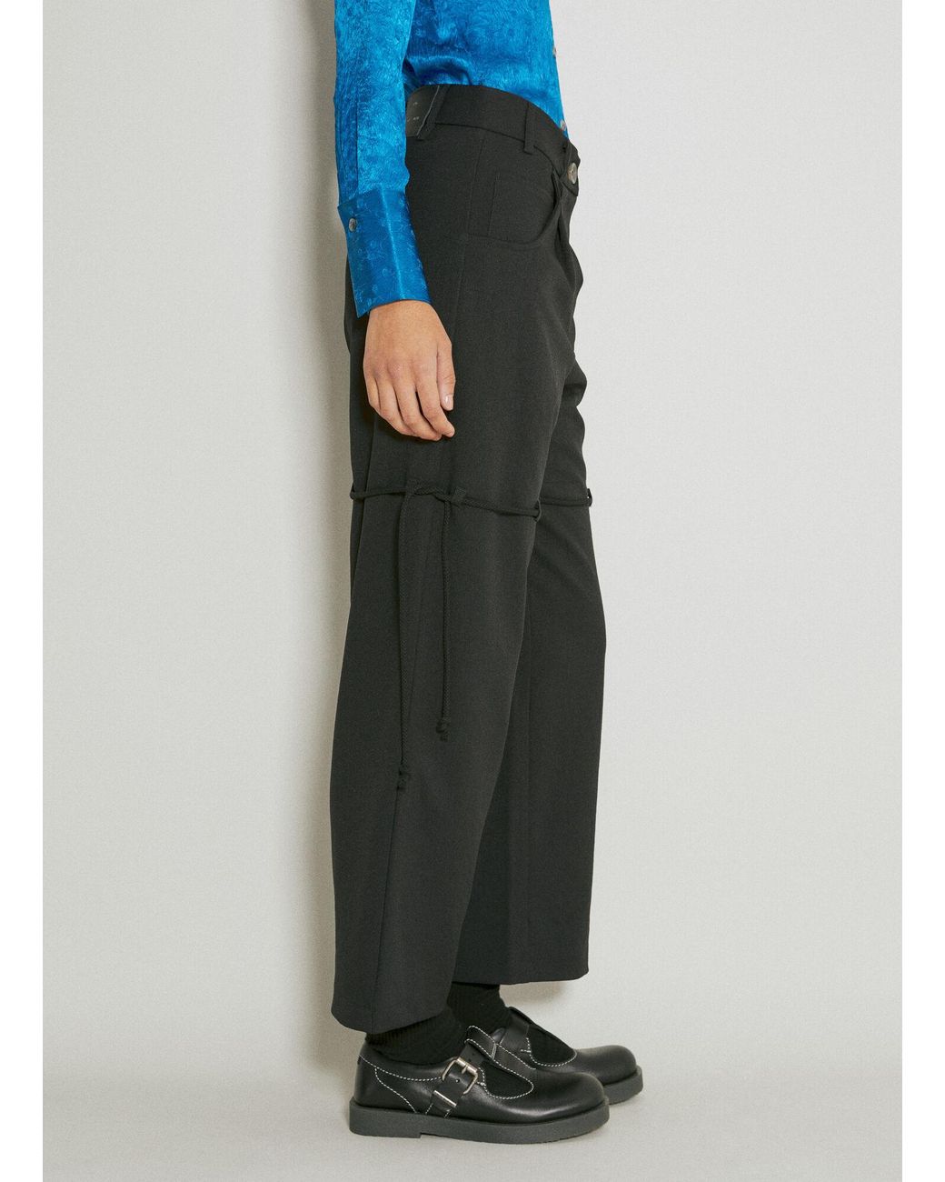Song For The Mute Black Straight-Leg Tailored Pants