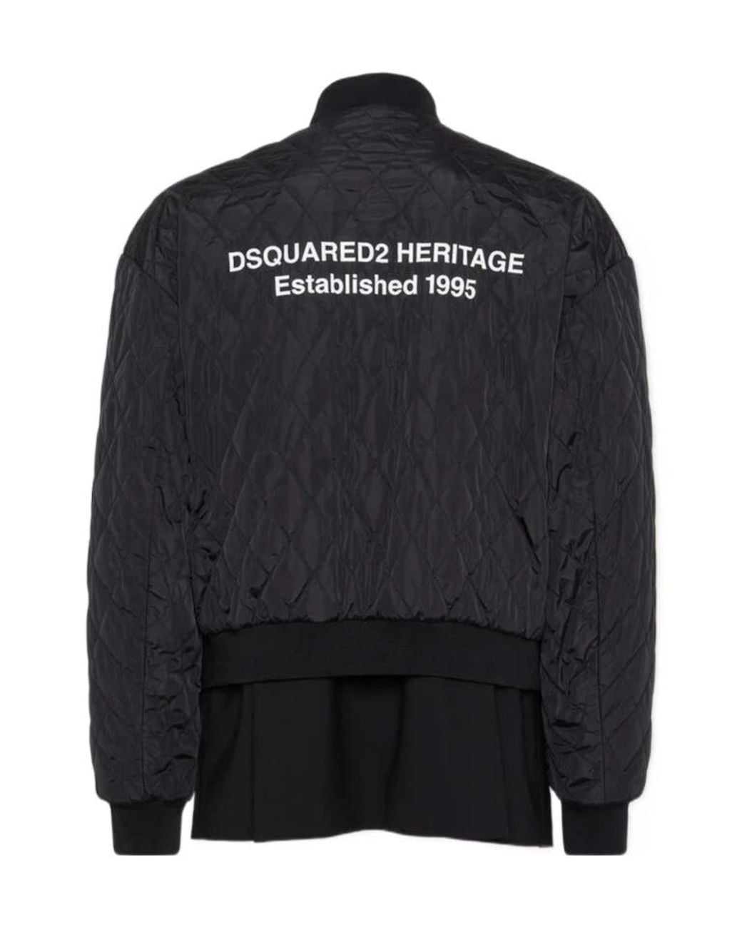 DSquared² Black Stand Collar Jacket for men
