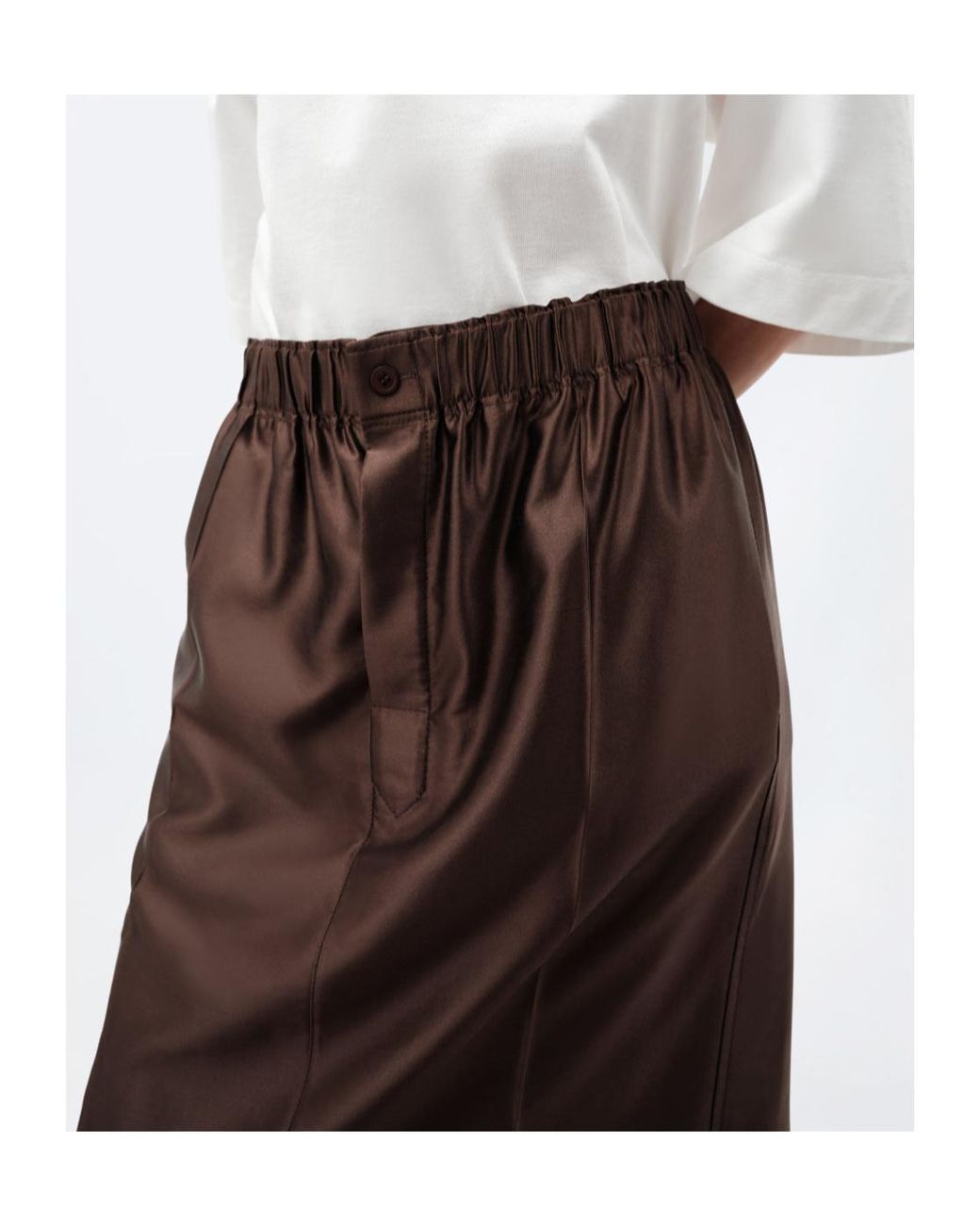 Carven Brown Pull-On Skirt