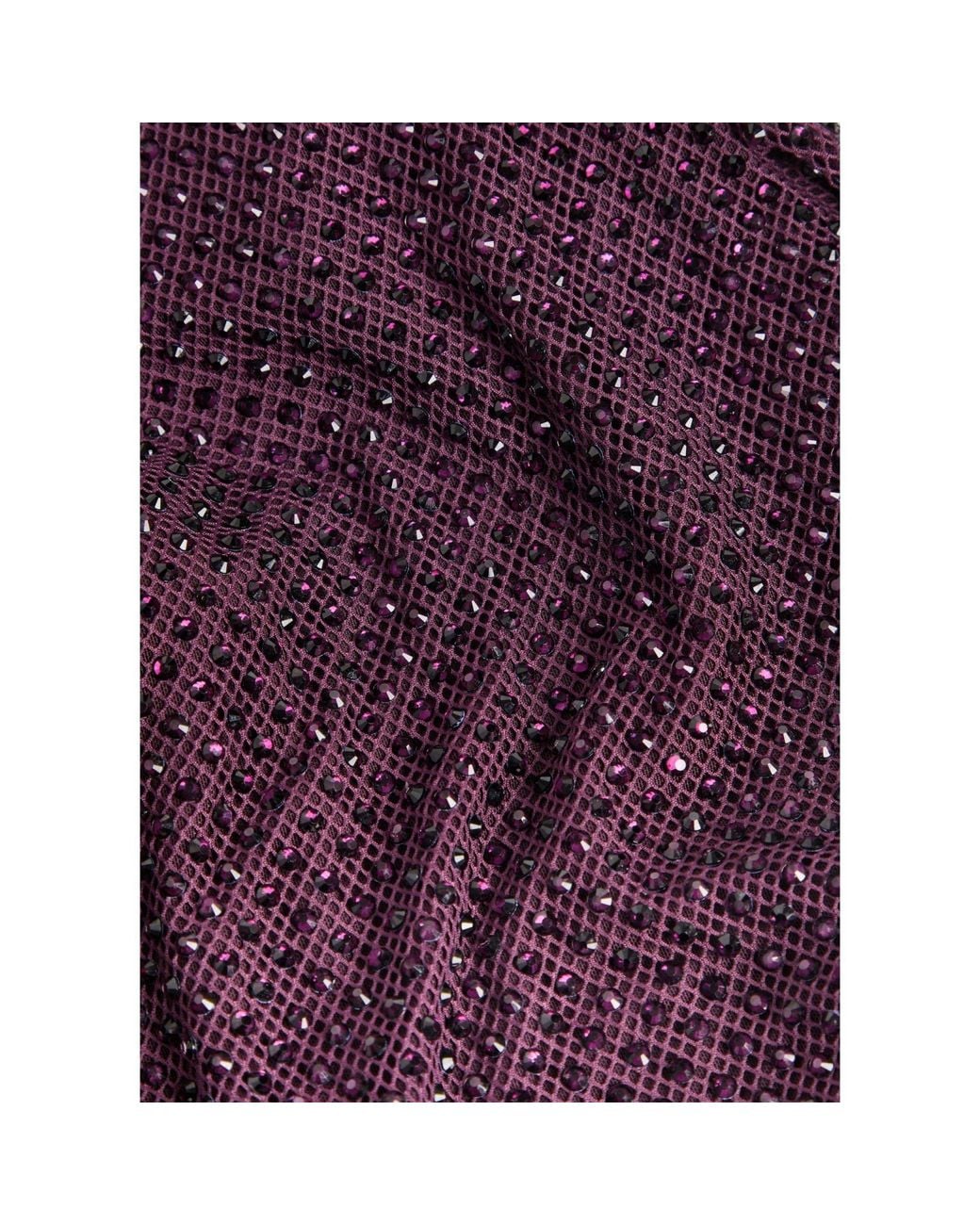 Self-Portrait Purple Long Sequined Dress