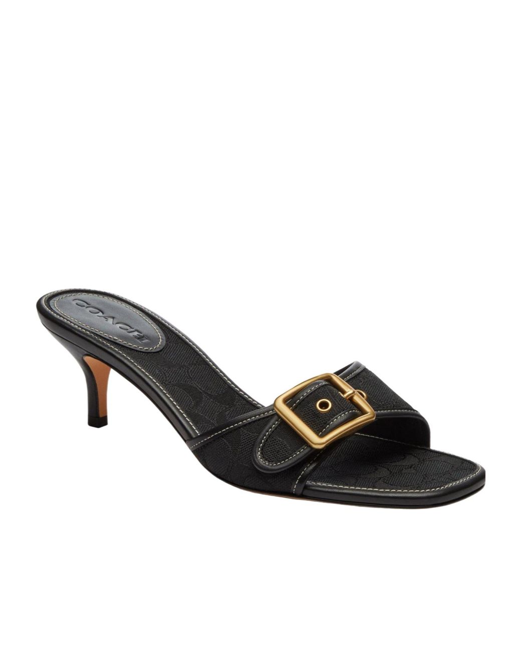 COACH Black Simple Mules