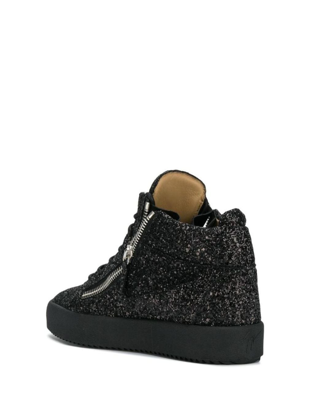 Giuseppe Zanotti Black Sequined Sneakers for men