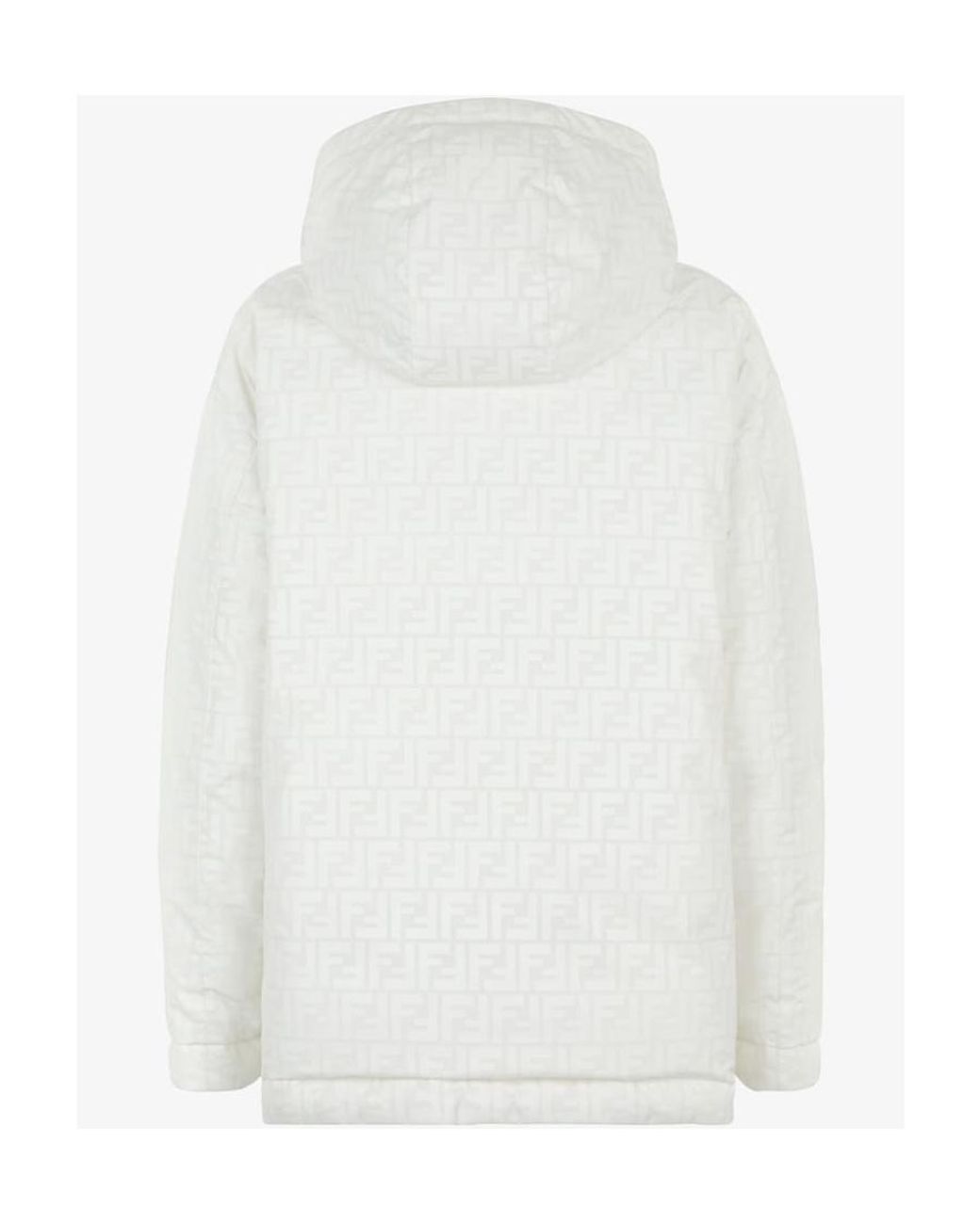 Fendi White Ff Motif Down Jacket