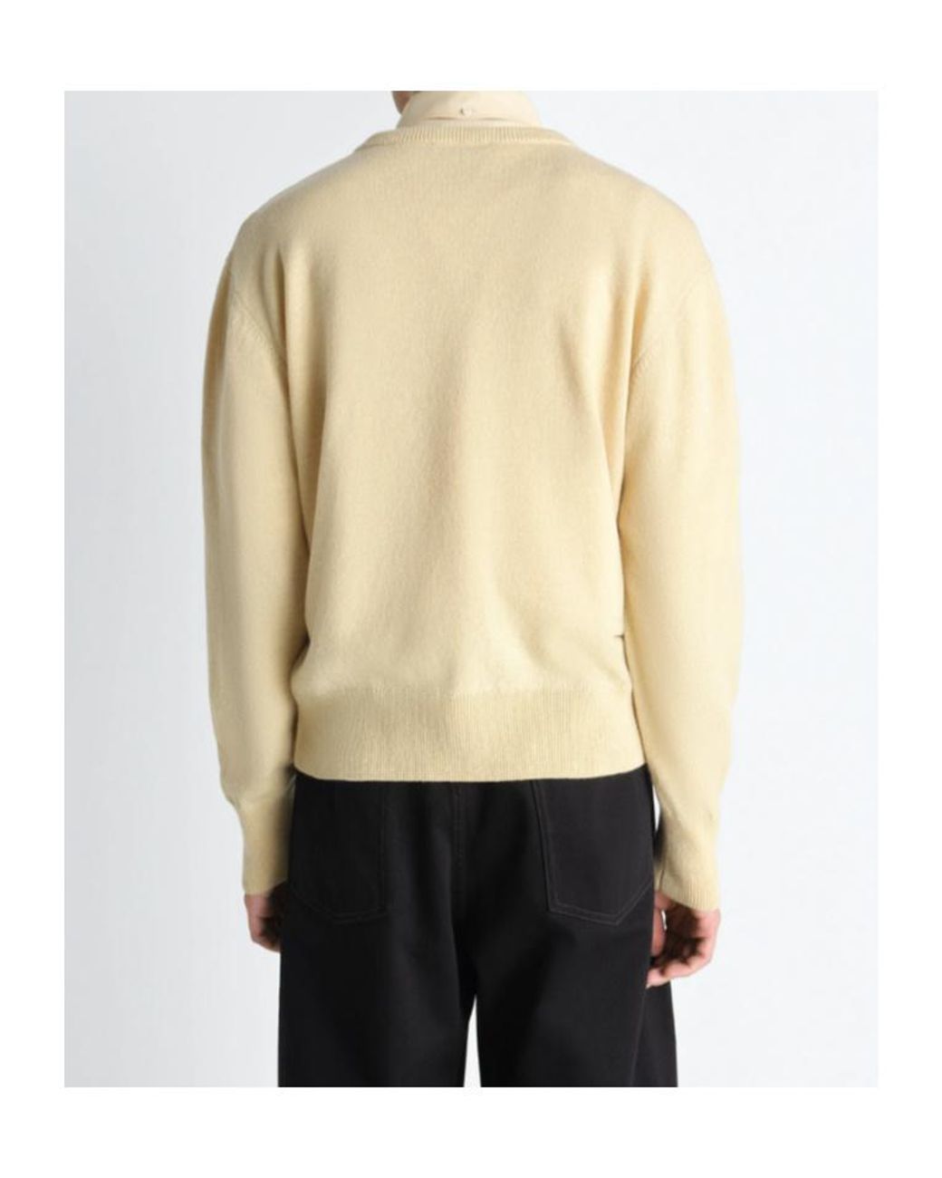 Lemaire Natural Crew Neck Sweater for men