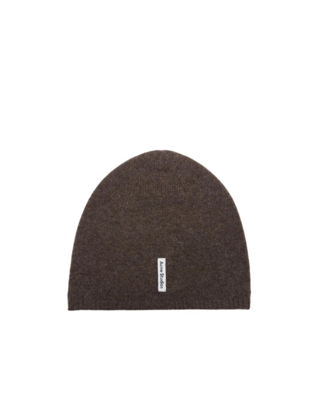 Acne Brown Knitted Hat for men