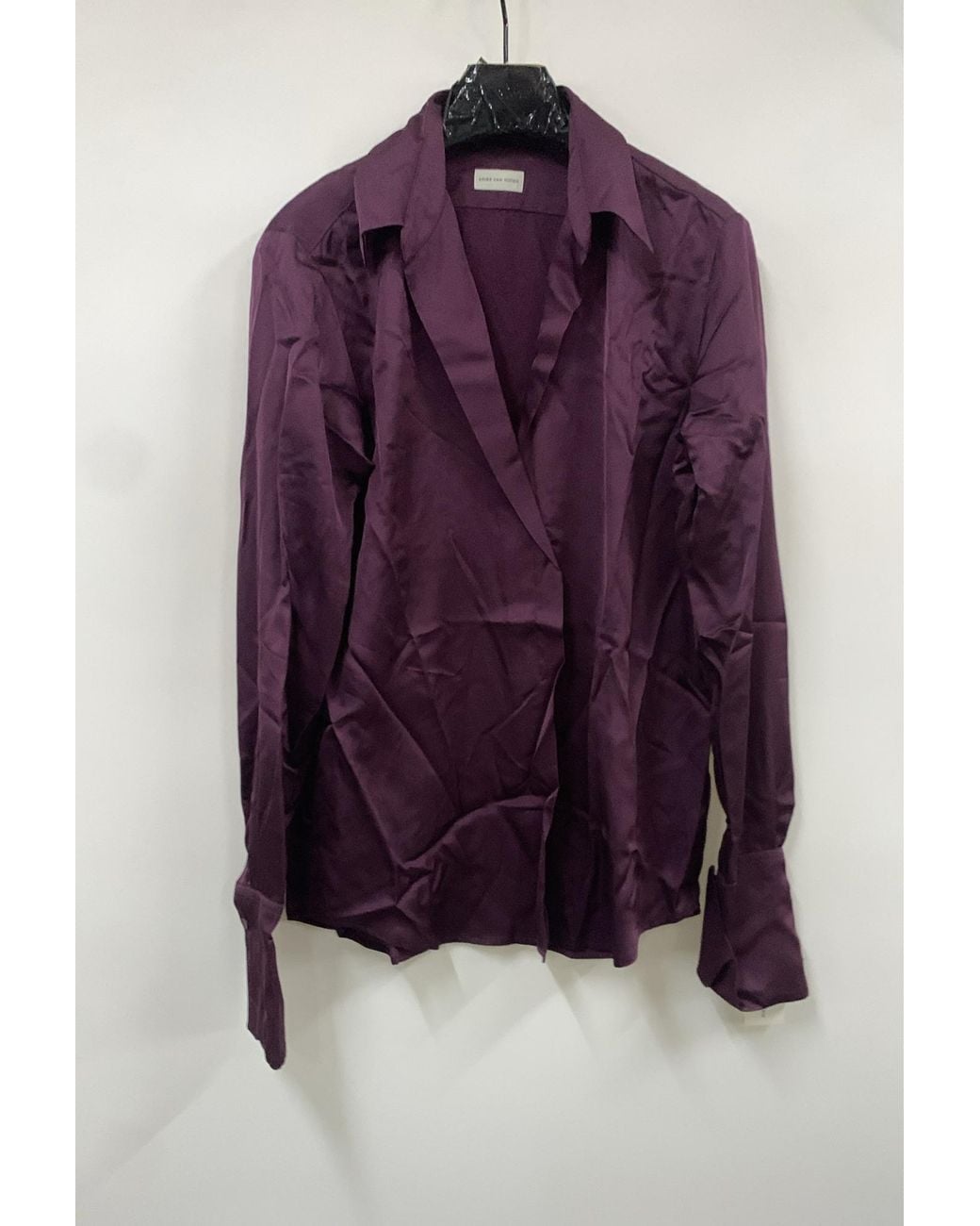 Dries Van Noten Purple Satin Shirt