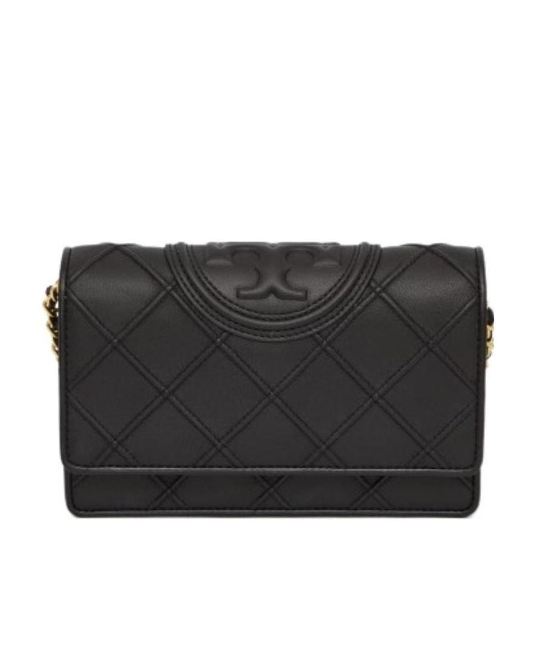 Tory Burch Black Fleming Soft Chain-Linked Wallet