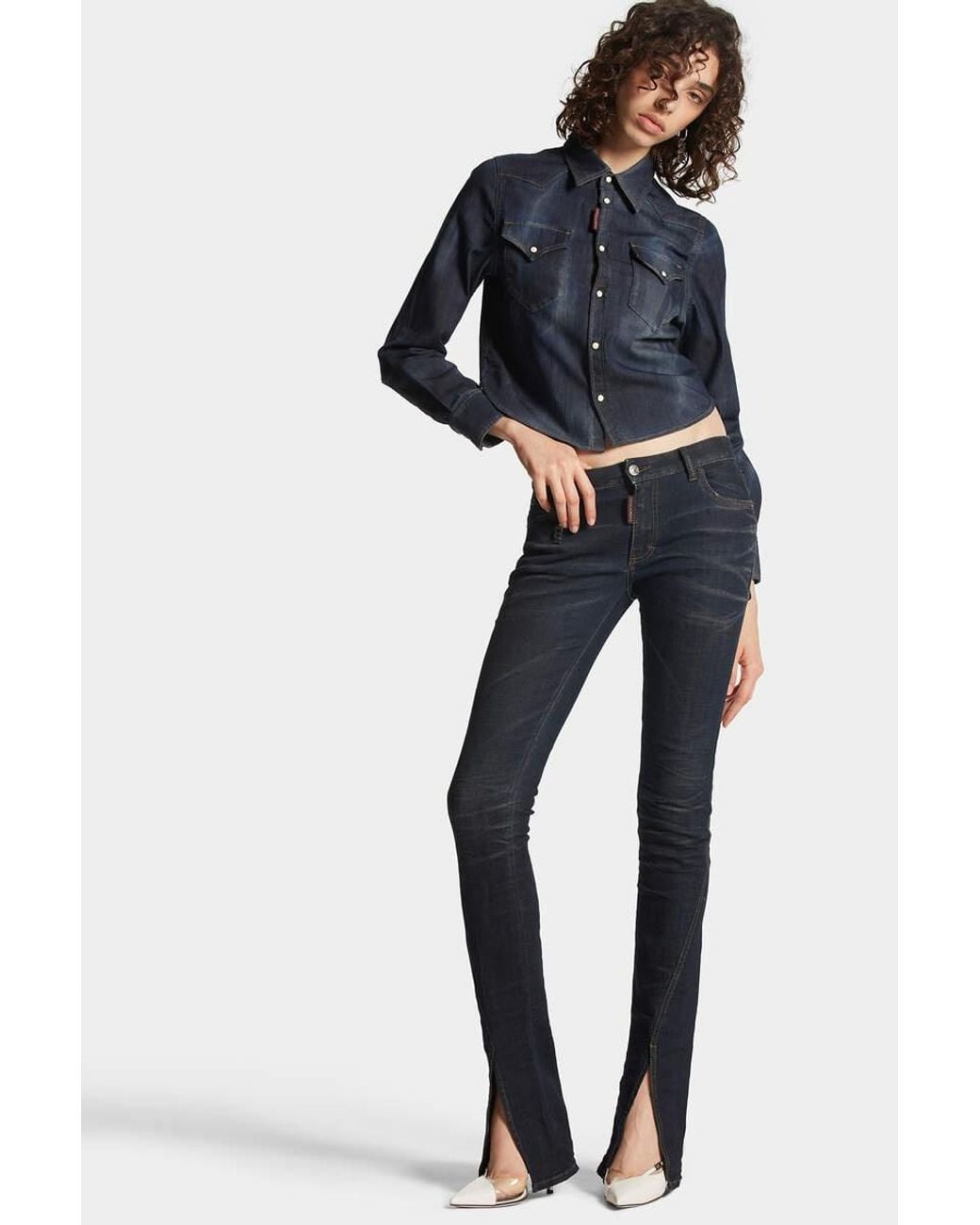 DSquared² Blue Icon-Charm Flared Jeans