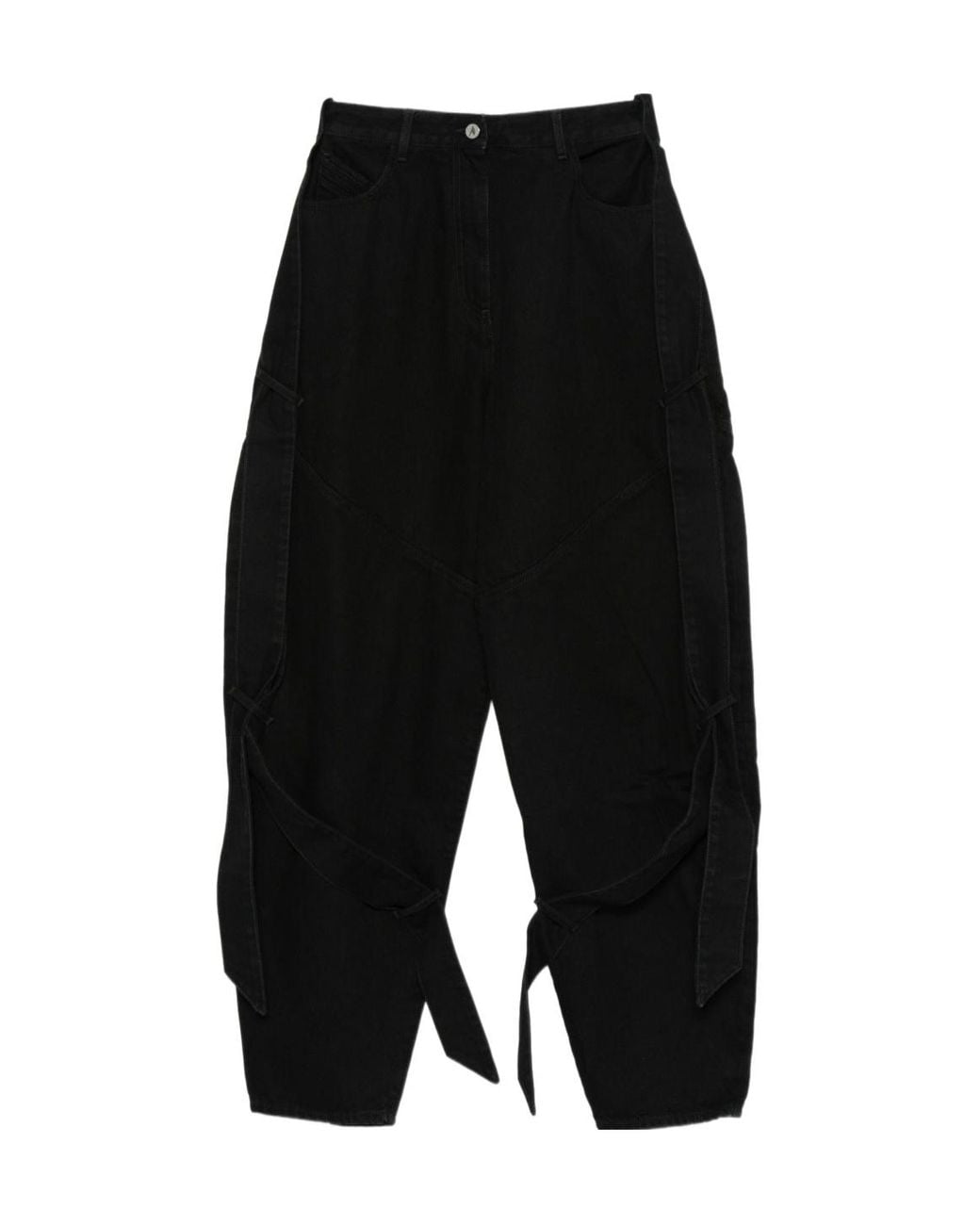 The Attico Black Jeans With Belt Loops