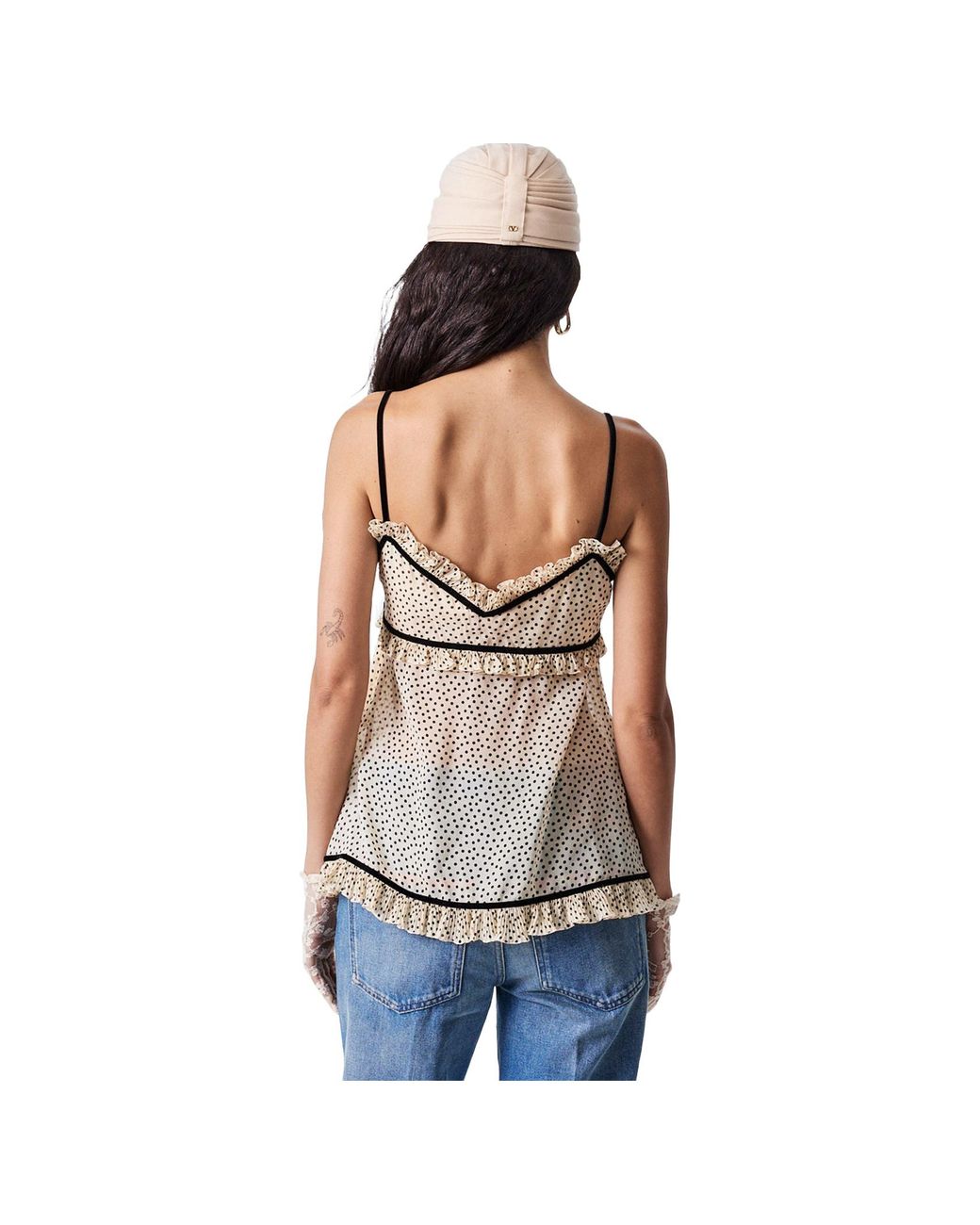 Valentino Multicolor Sheer Camisole Top